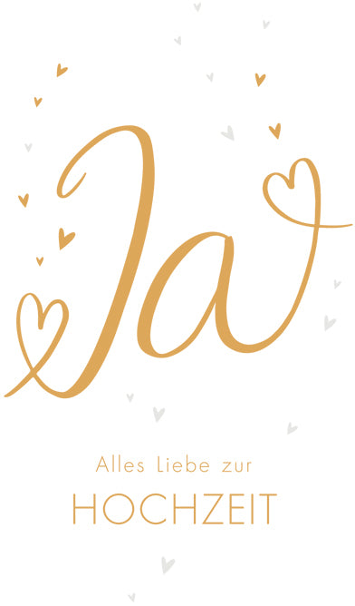 ABC Grusskarte – 120 × 180 mm, mit Couvert, Herzen