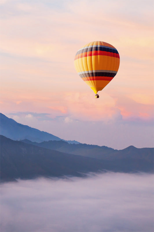 ABC Grusskarte – 120 × 180 mm, mit Couvert, Heissluftballon