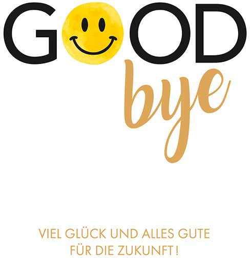 ABC Abschiedskarte – 120 × 180 mm, mit Couvert, Goodbye