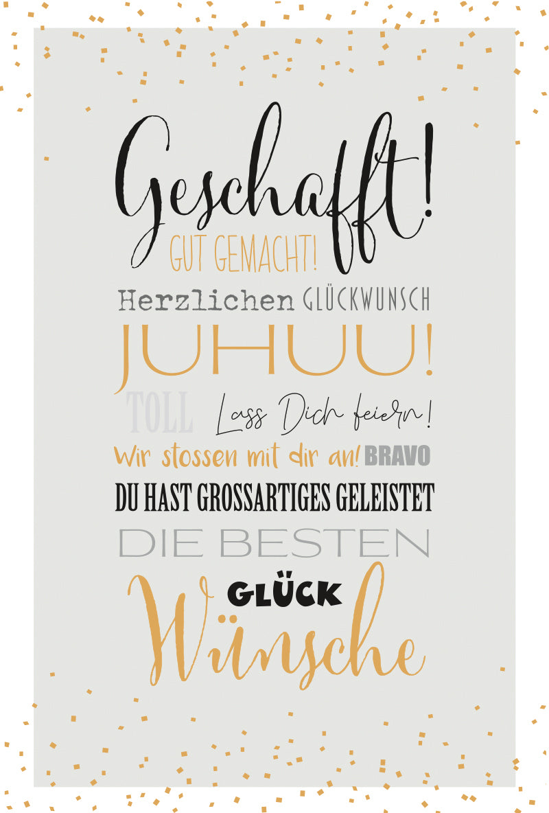 ABC Grusskarte – B6, mit Couvert