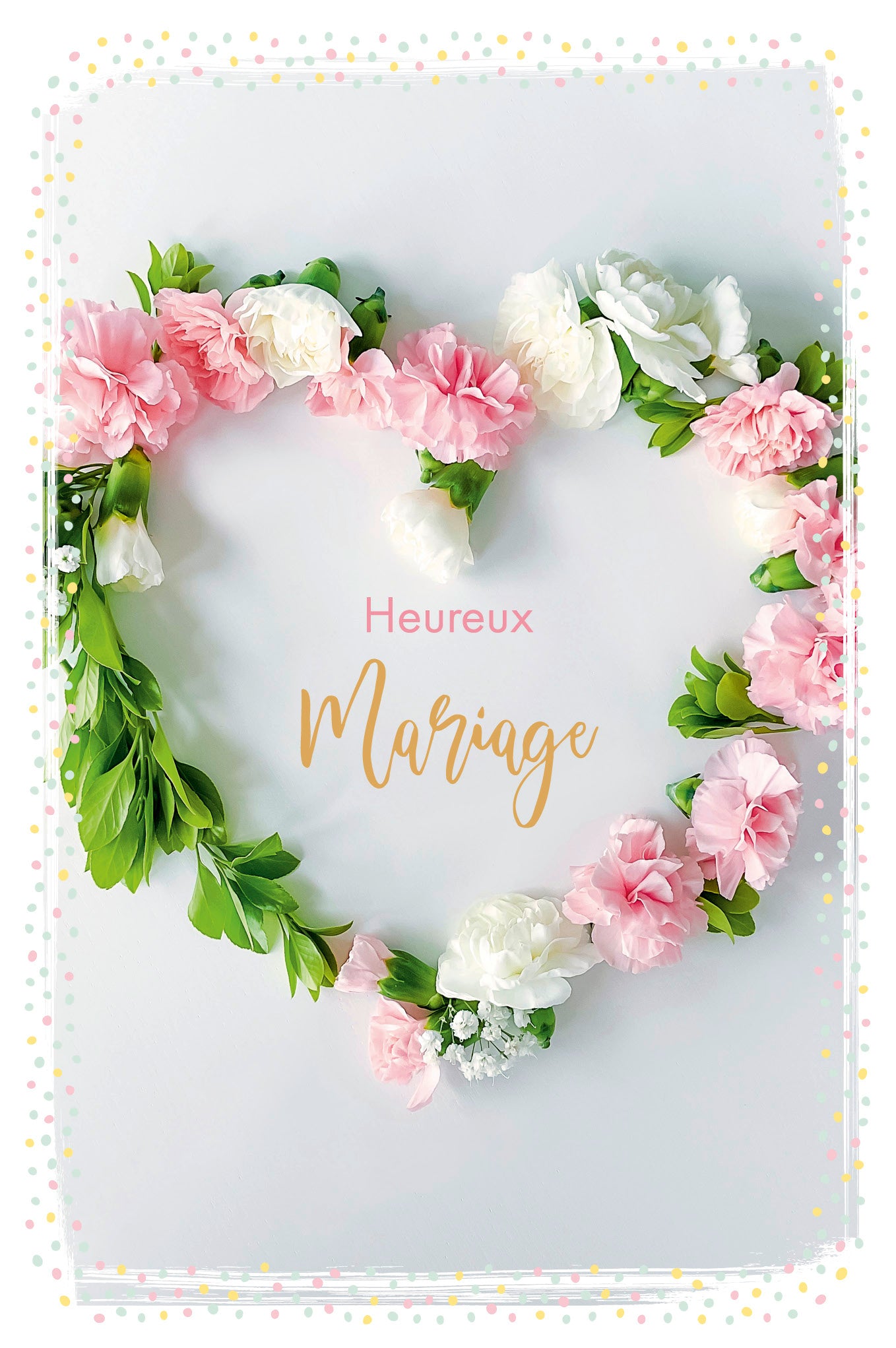 ABC Hochzeitskarte – B6, Blütenherz