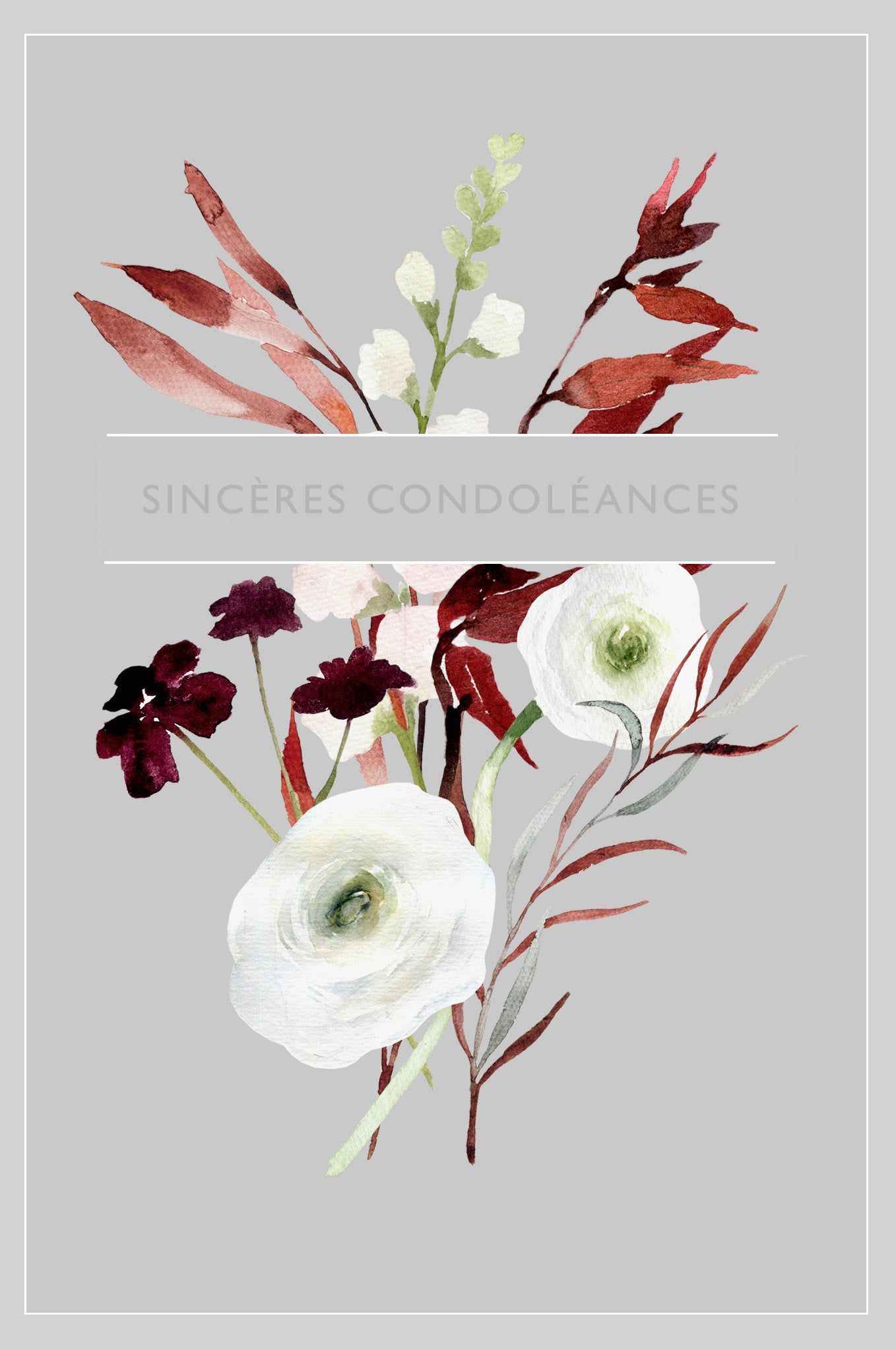 ABC Trauerkarte – B6, Blumen