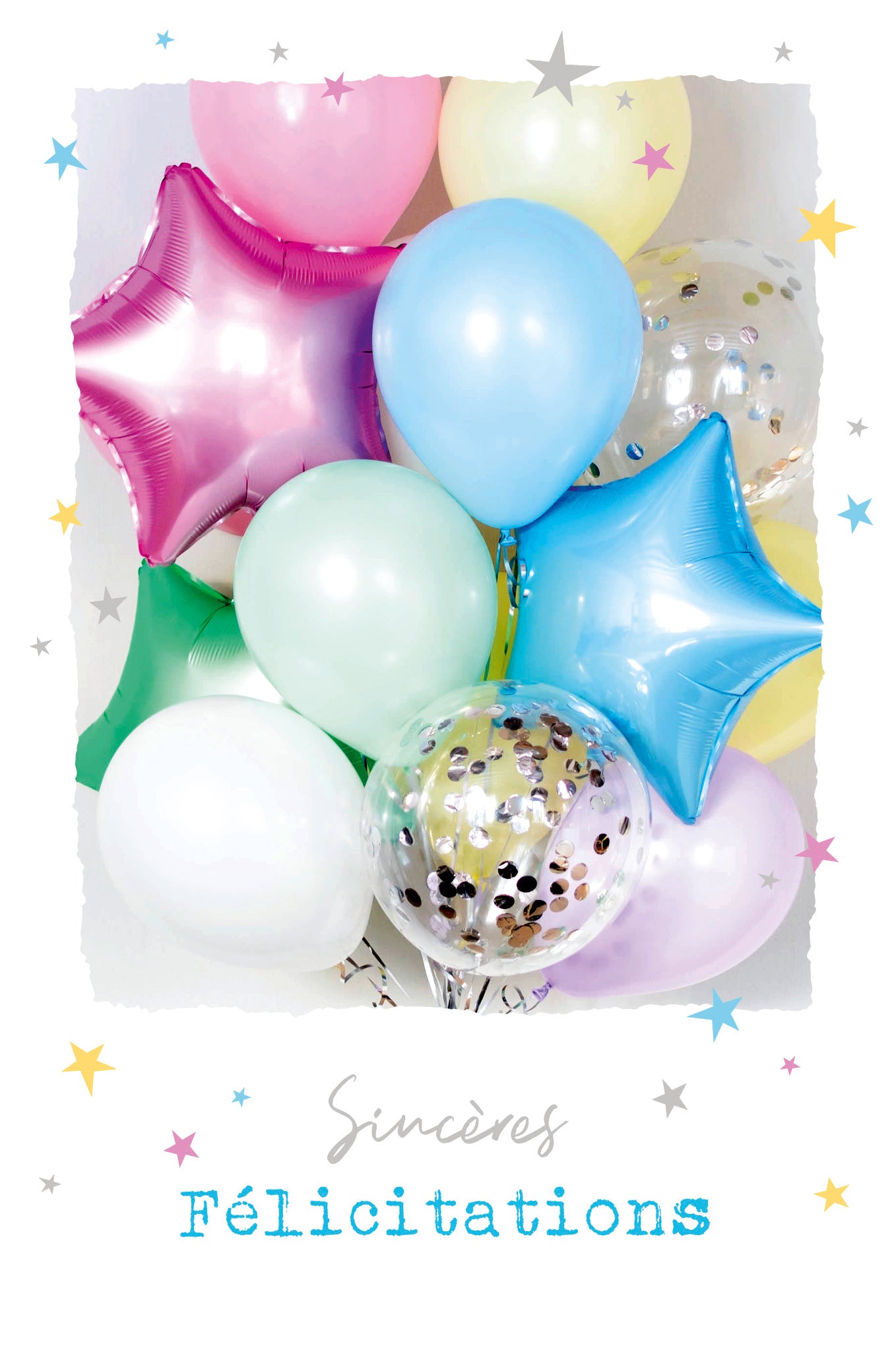 ABC Geburtstagskarte – B6, Ballons