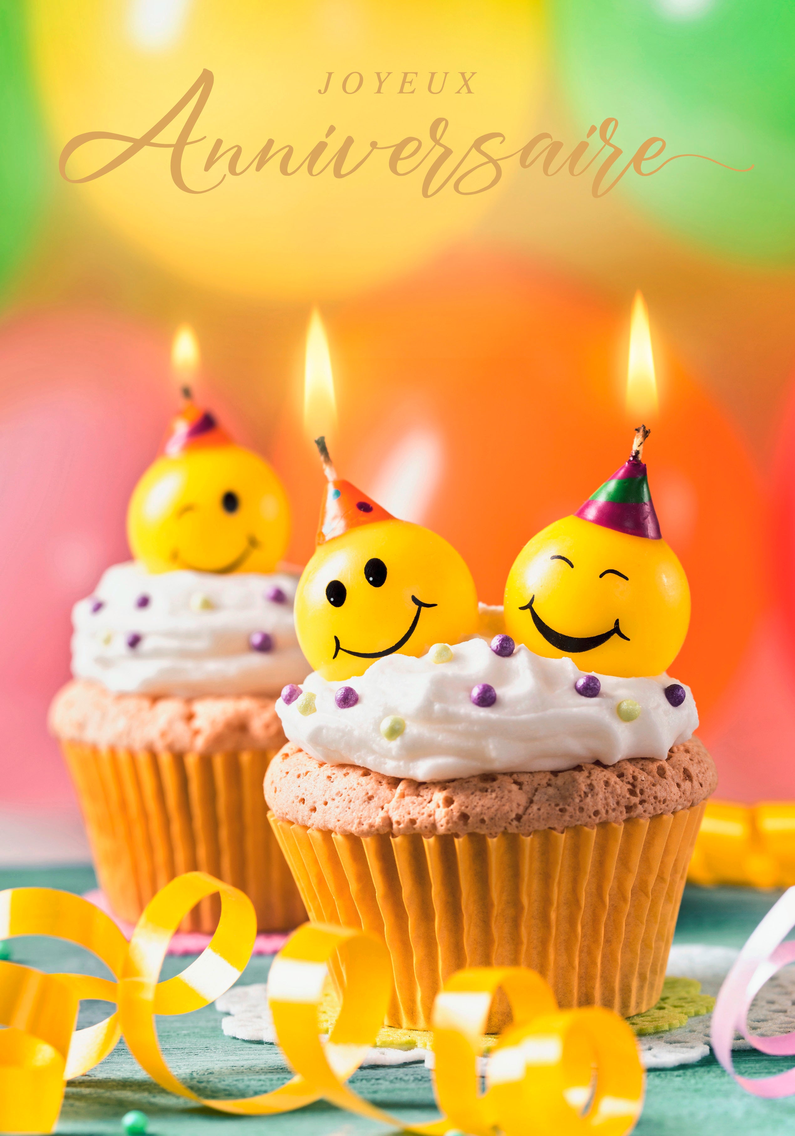 ABC Geburtstagskarte – A4, Cupcake mit Kerze