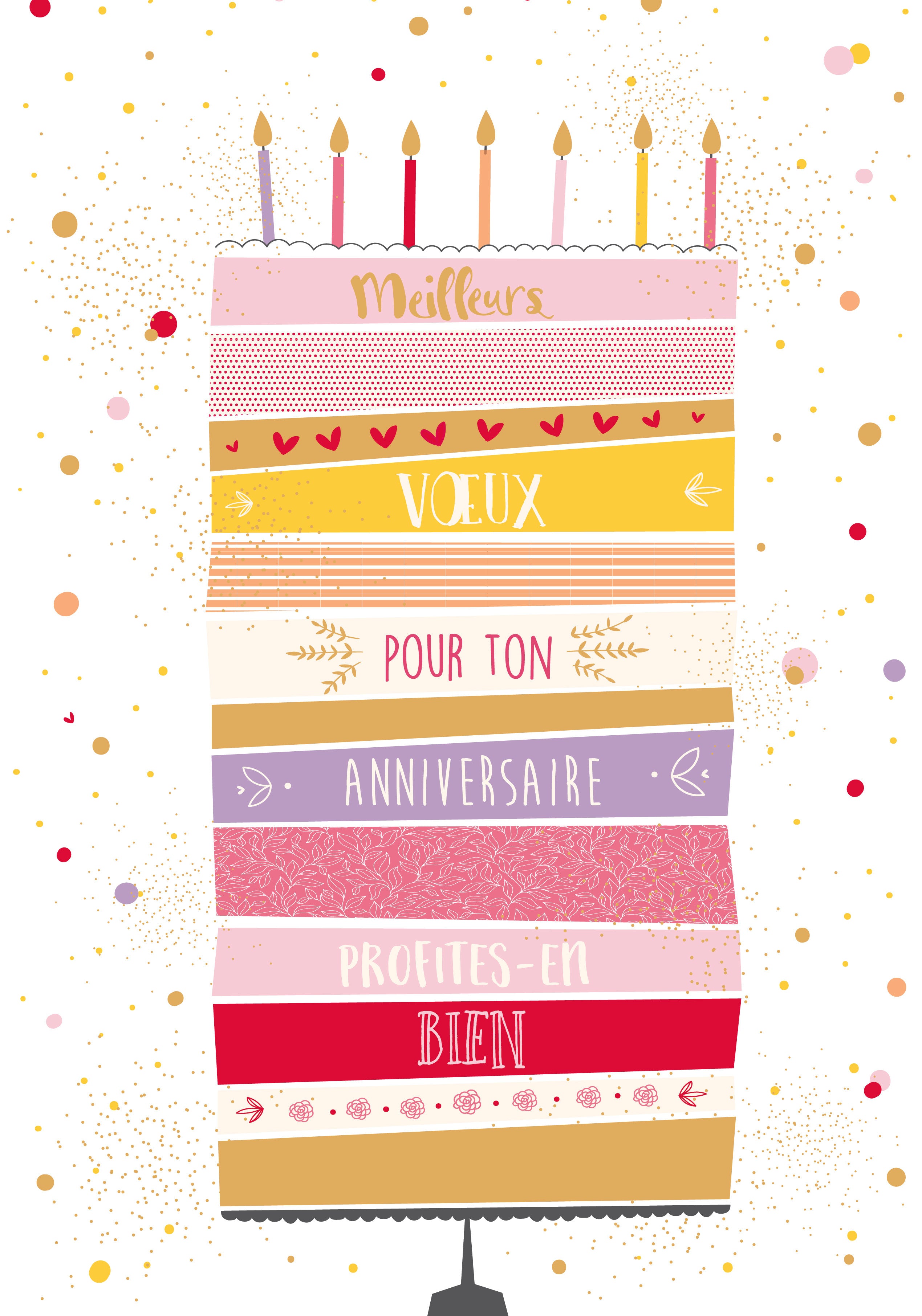 ABC Geburtstagskarte – A4, Torte