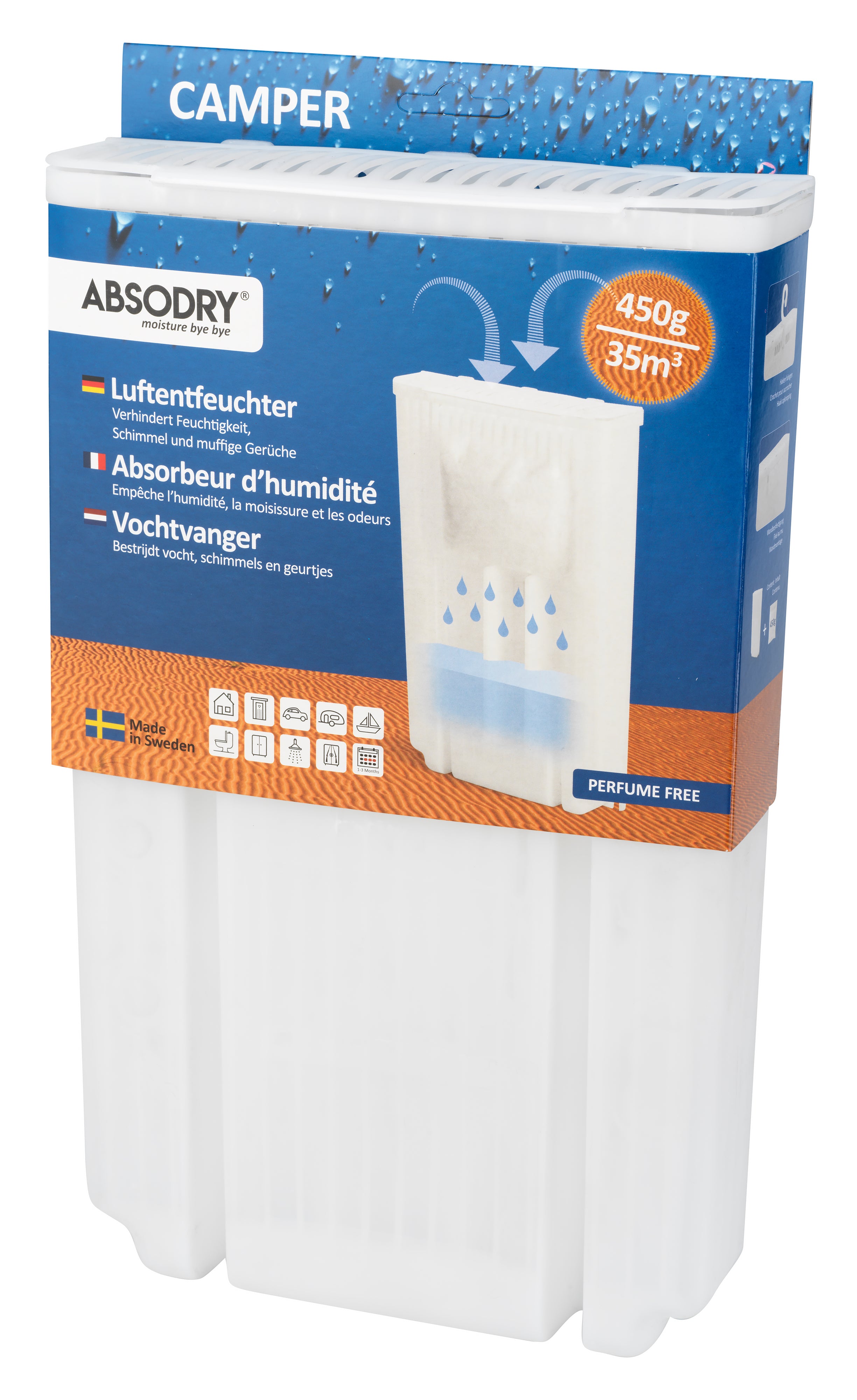 Absodry Passiver Entfeuchter Camper – 450 g, für Auto, Camper, Boot