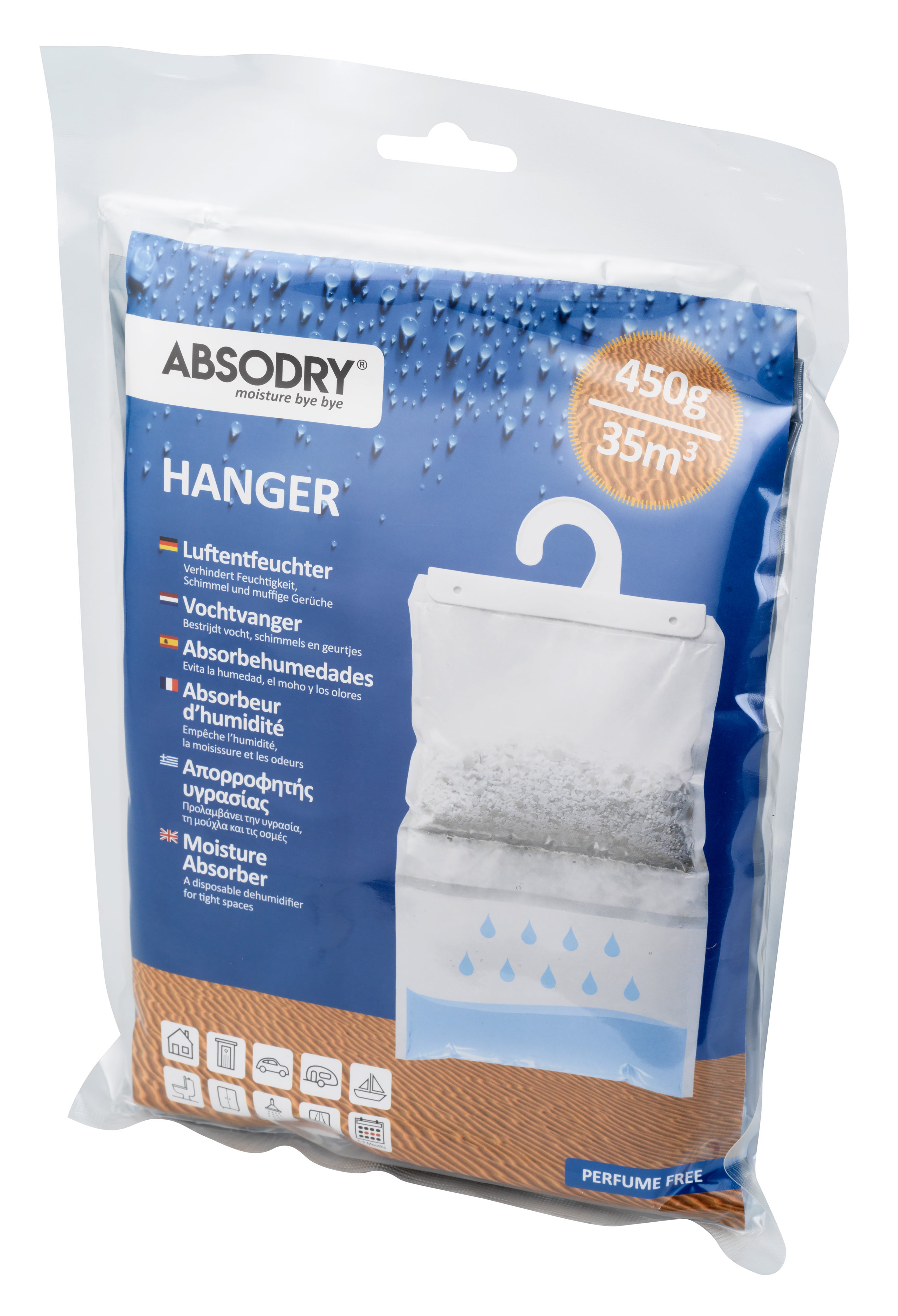 Absodry Passiver Entfeuchter Hänger – 450 g, für Schränke, Auto, Camper