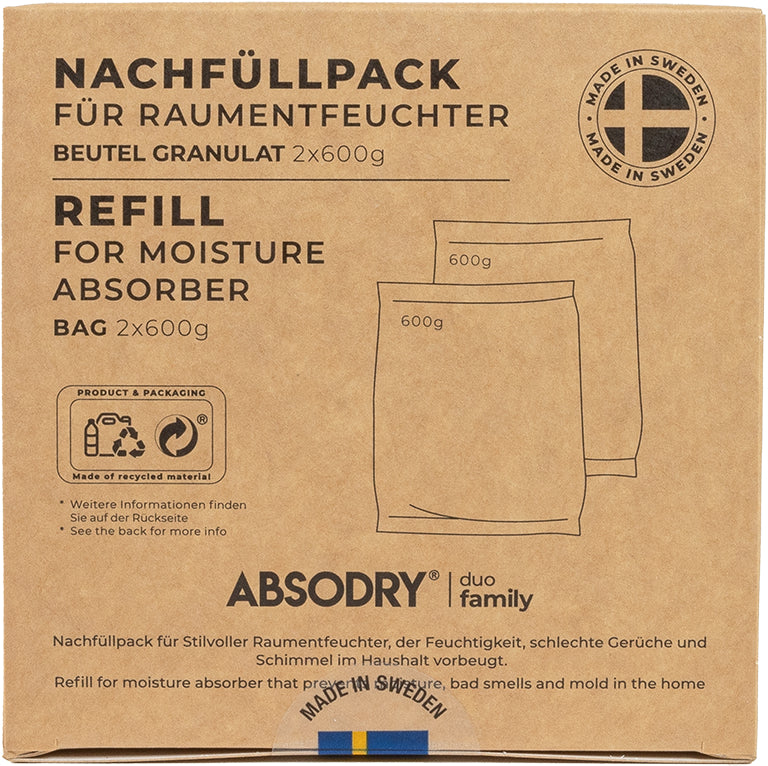 Absodry Nachfüllpack Duo Family – 2 × 600 g, für Duo Family