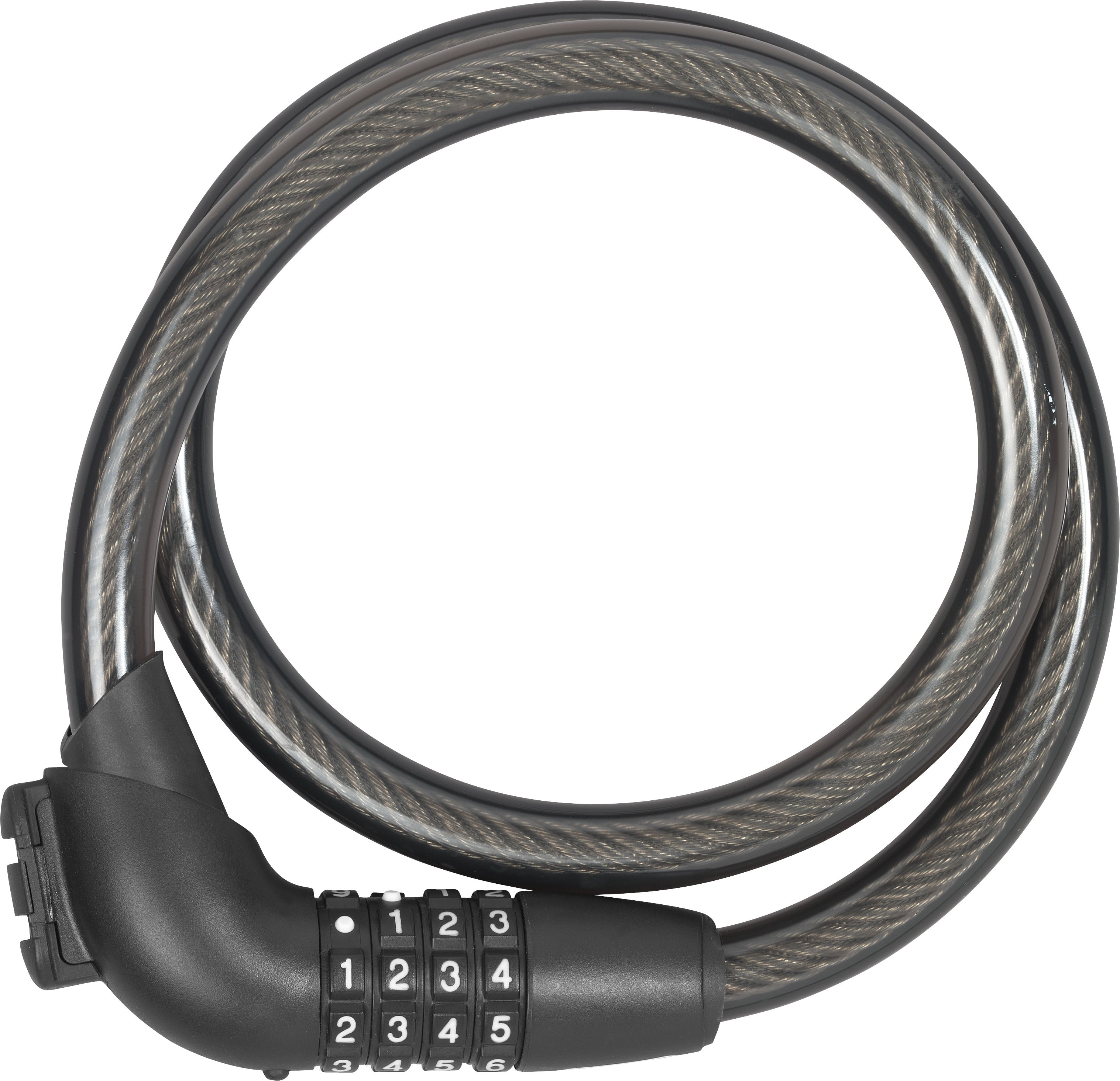 ABUS SC Lock SCLOCK521 Kombinationsschloss – 4-stellig, Stahlkabel, Schwarz