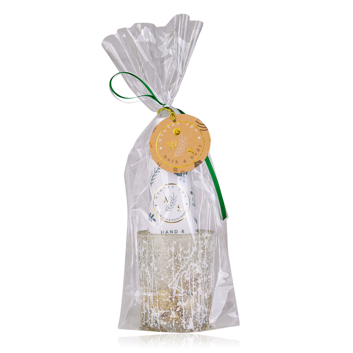 Accentra Winter Spa Badeset – Windlicht, Handcreme, Duft Fresh Pine & Winter Berries