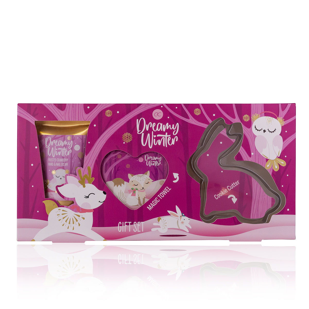 Accentra Geschenkset Dreamy Winter – Hand- & Nagelcreme 50 ml, Plätzchenausstecher – Frosted Cranberry