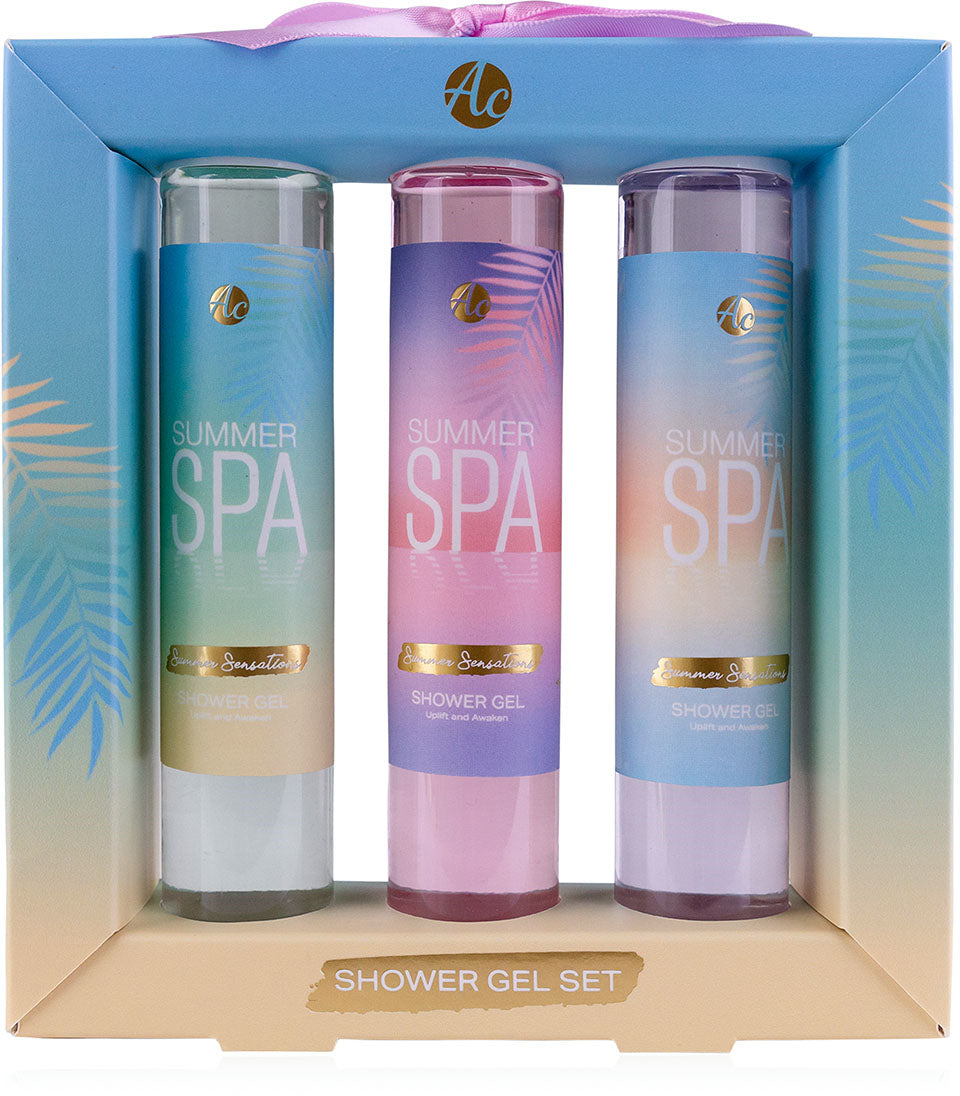 Accentra Badeset Summer Spa – Geschenkbox, 3 × 60 ml Duschgel