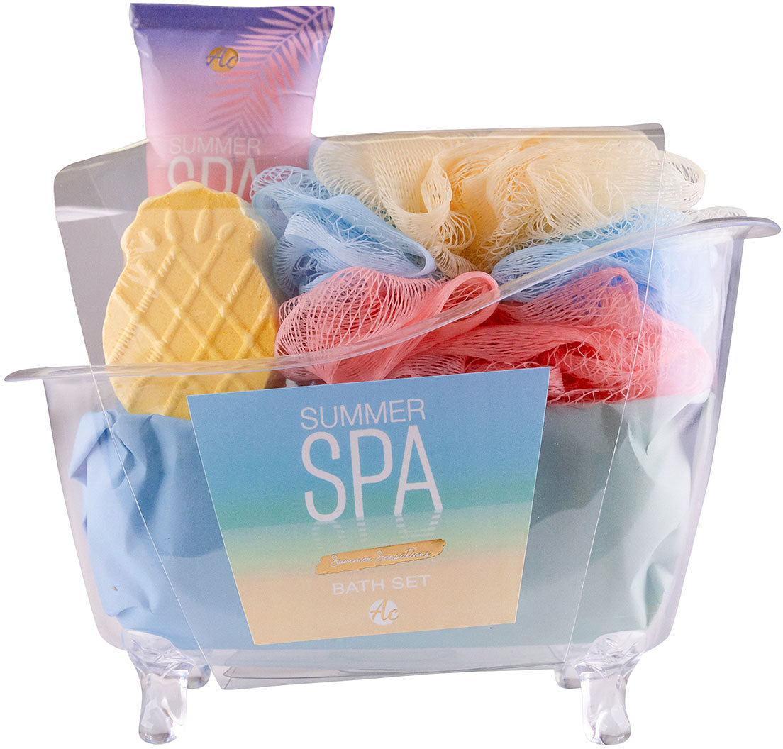 Accentra Badeset SUMMER SPA – 3-teilig, Duft Summer Sensations – 60 ml Duschpeeling