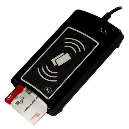 ACS ACR1281U-C1 DualBoost II – Smartcard-/NFC-Leser, 13,56 MHz, USB 1.1, Schwarz, für Windows, Linux, macOS