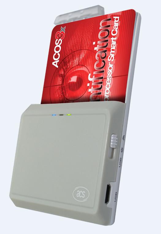 ACS ACR3901-S1 – Smartcard-Leser, 4,8 MHz, USB 2.0/Bluetooth 4,0, Weiss