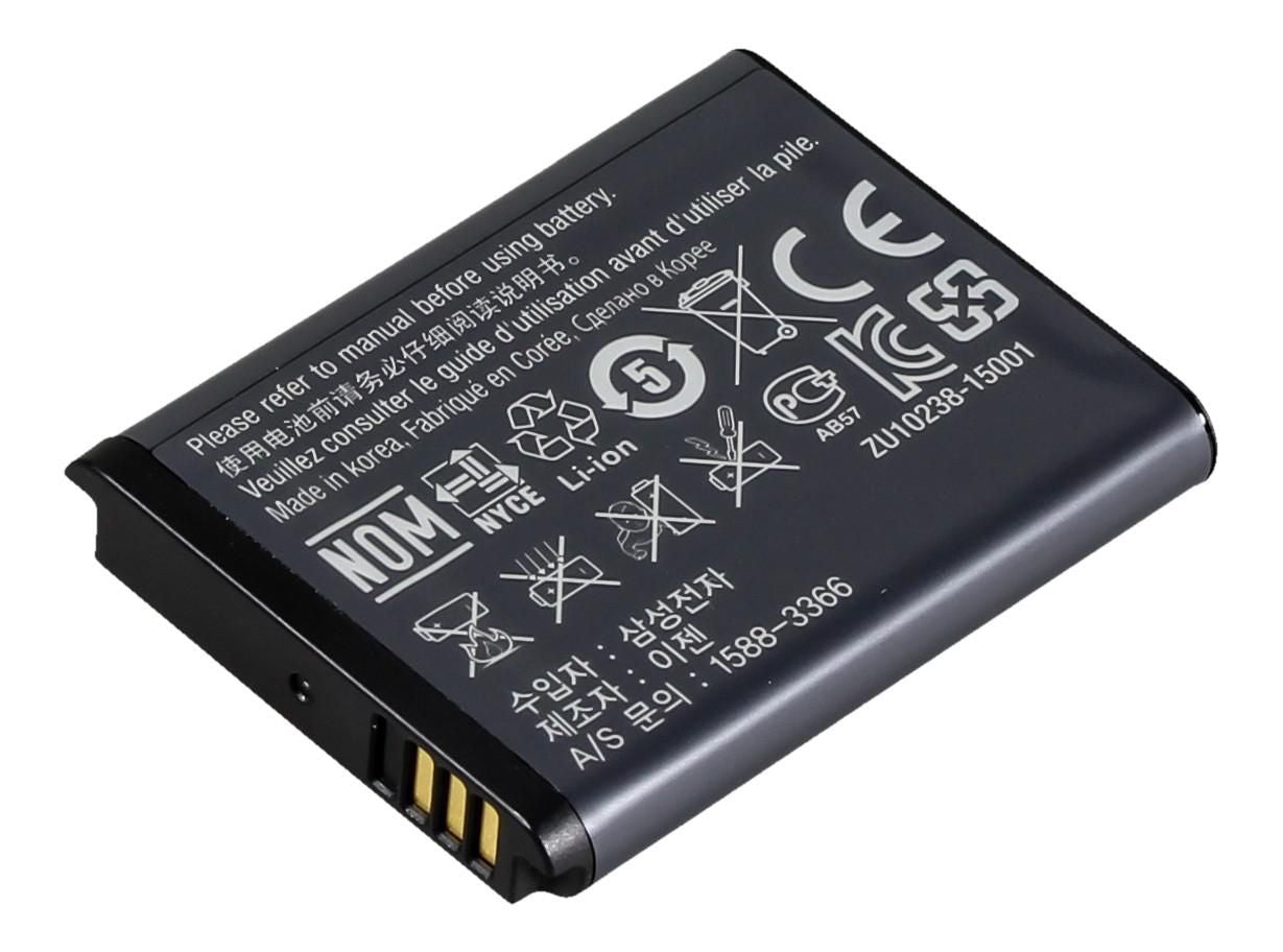 Samsung Akku 740 mAh (Li-Ion, 3,7 V) – für Samsung AQ100, Samsung DV100, Samsung DV150F u. a. – Schwarz