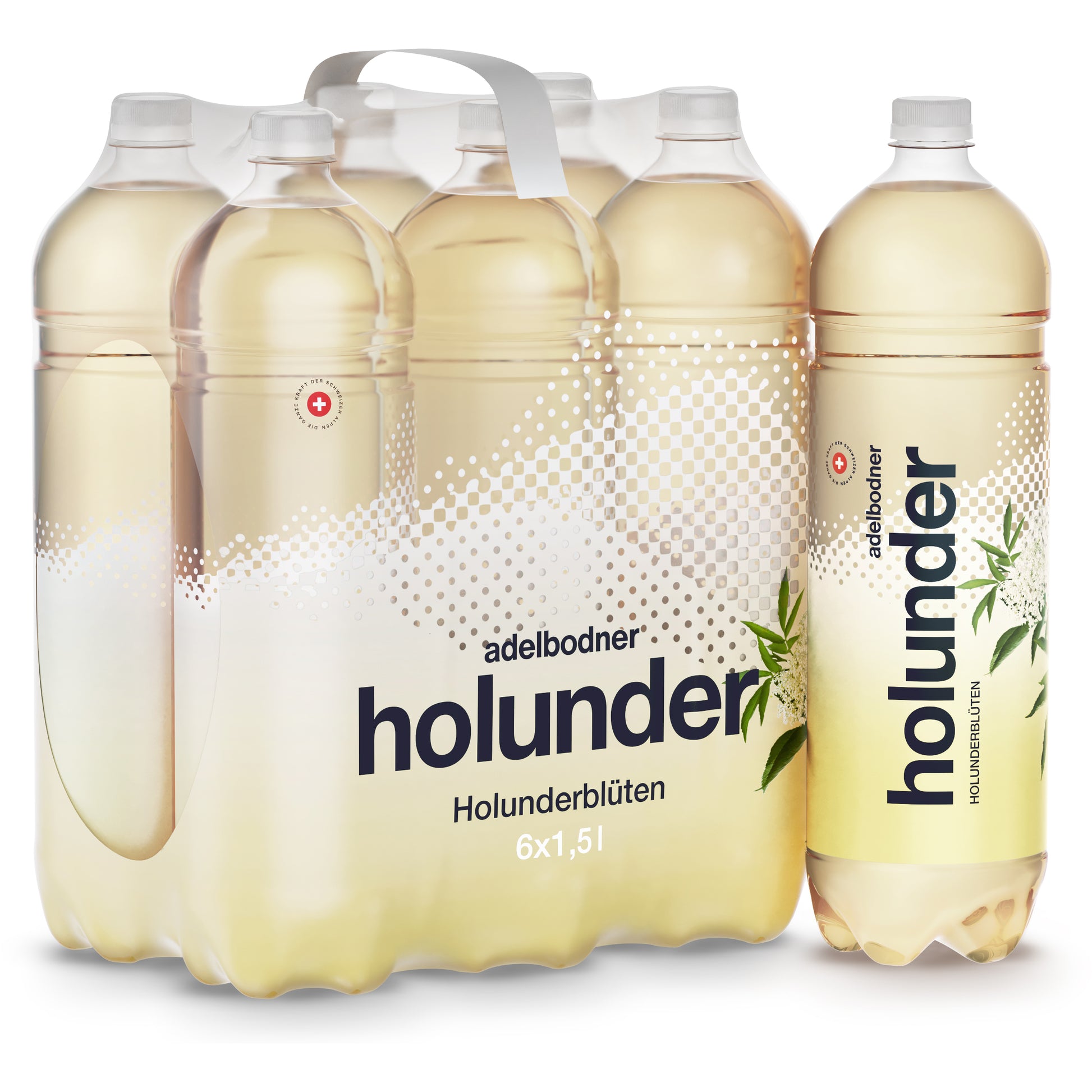 Adelbodner Aromatisiertes Wasser Holunder-Melisse – 1,5 l