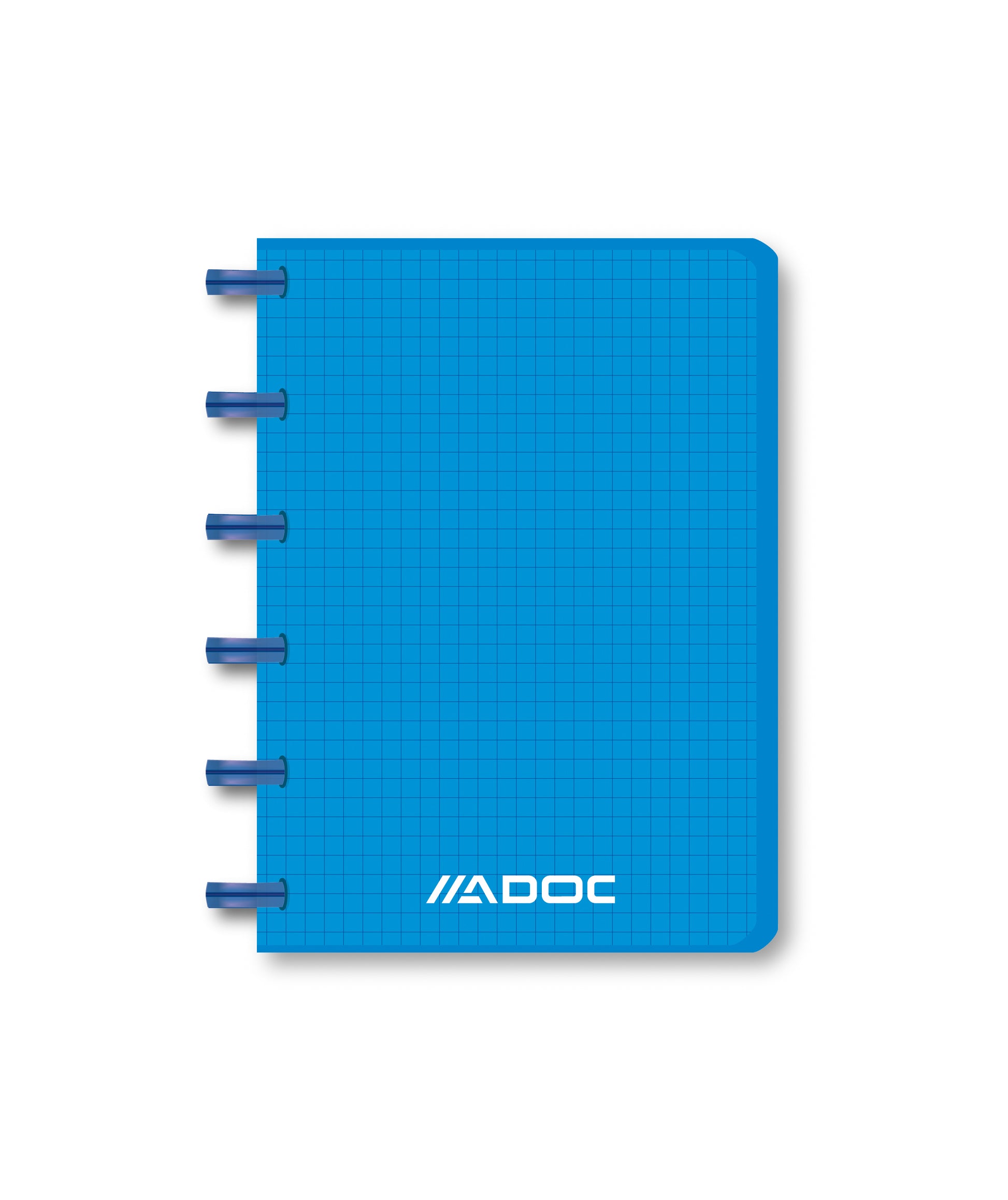 Adoc Notizheft – 120 × 150 mm – kariert – auswechselbare Blätter, blau