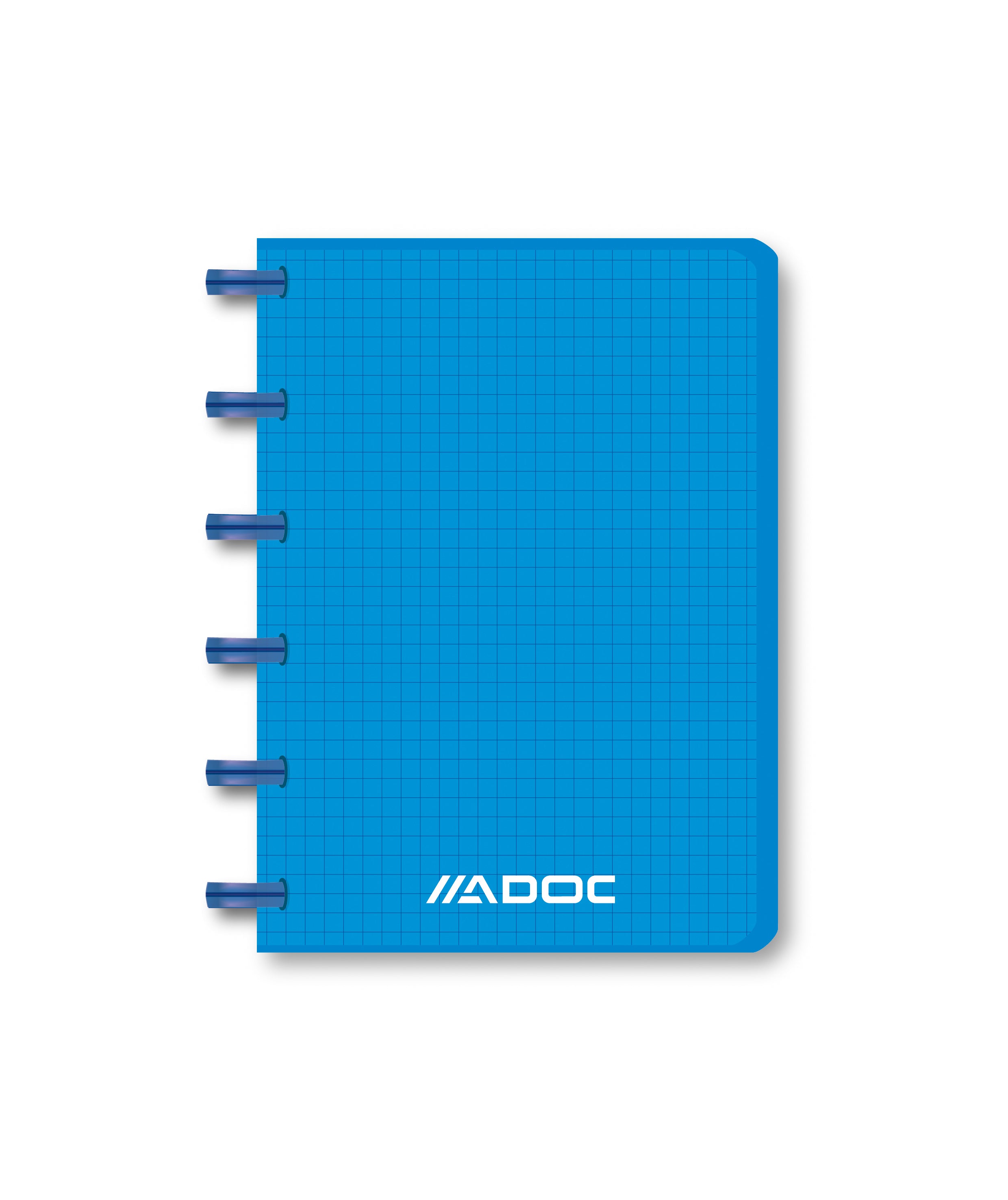 Adoc Notizheft – 120 × 150 mm – kariert – auswechselbare Blätter, blau