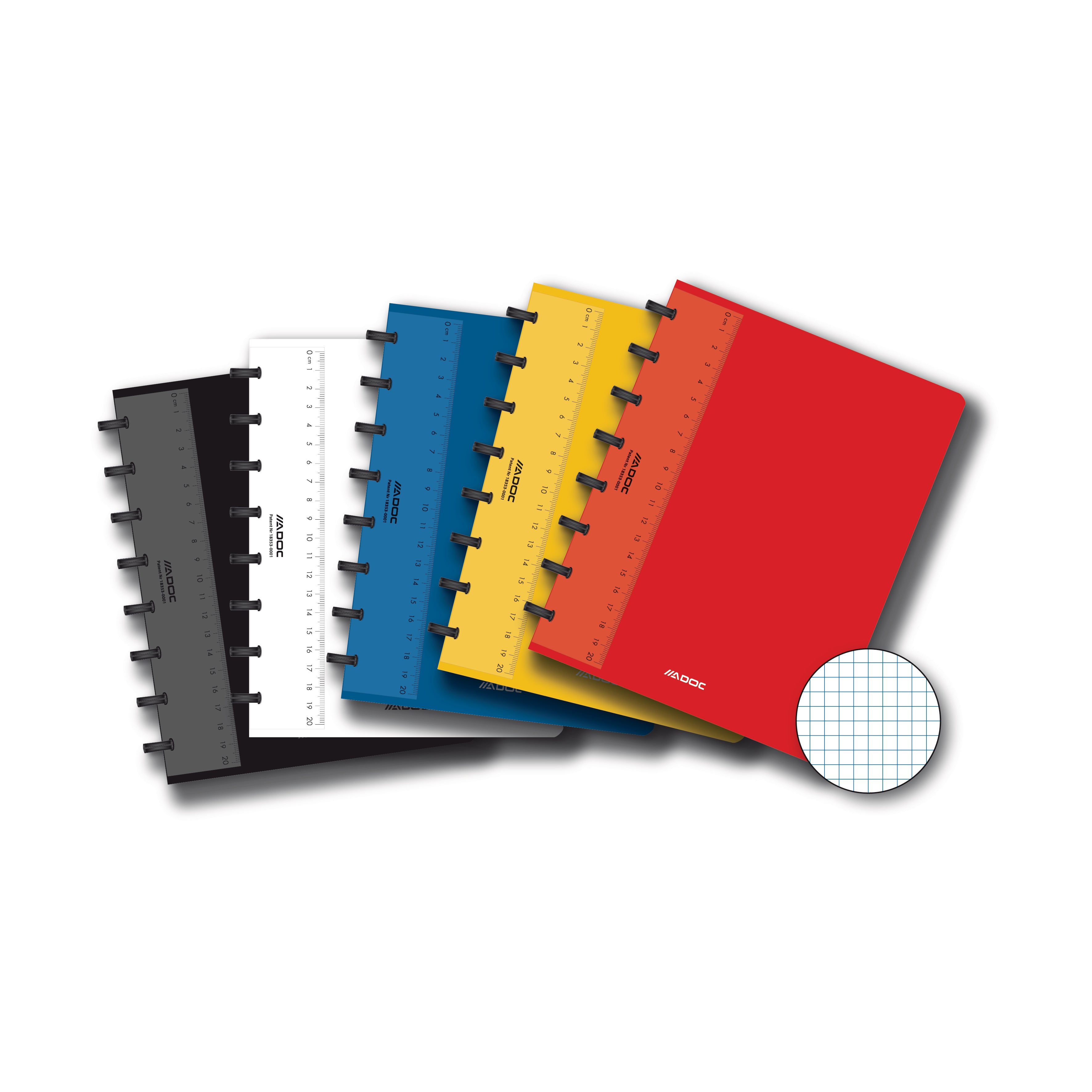 Adoc Ringbuch – 179 × 213 mm – kariert – 72 Blatt