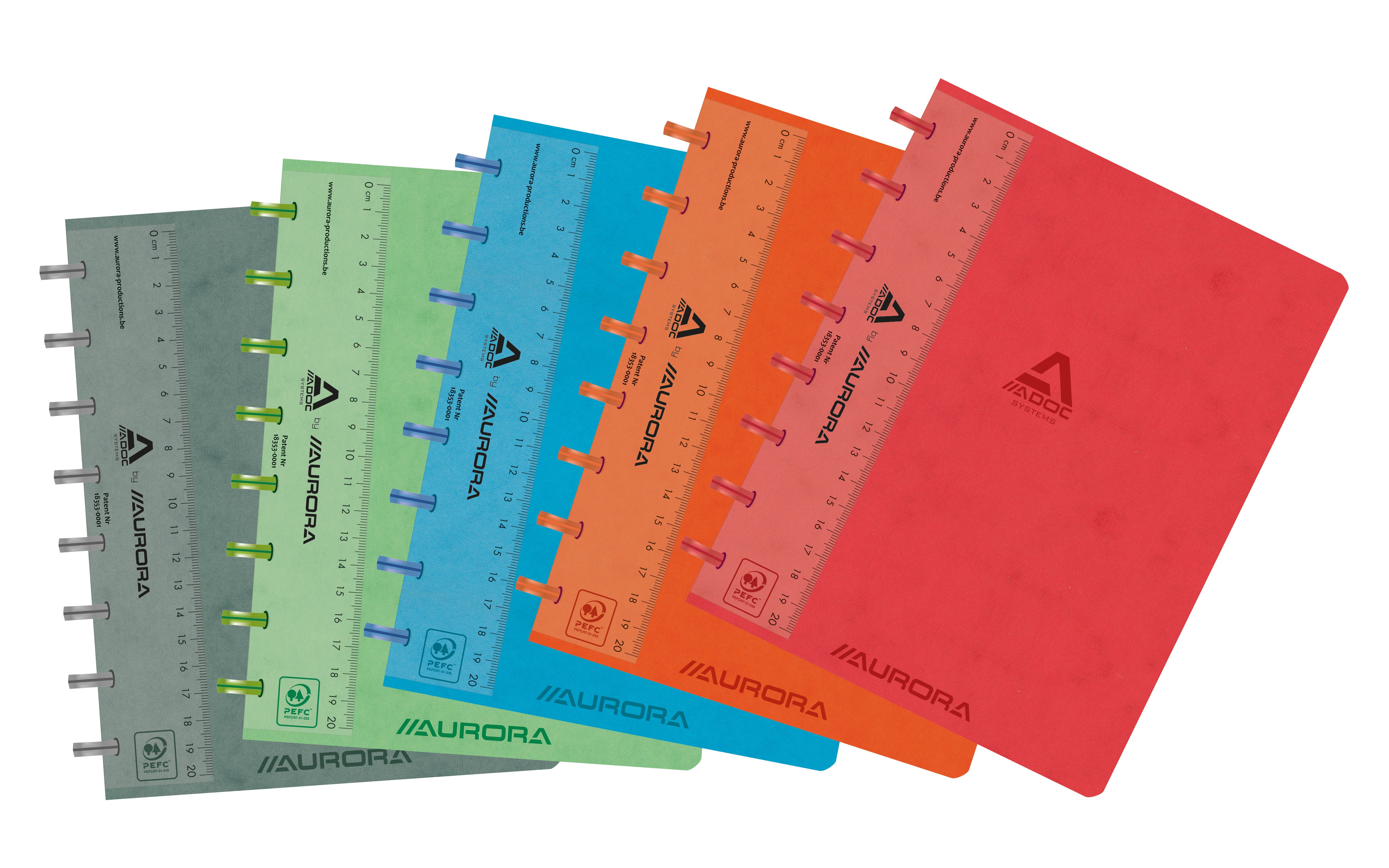 Adoc Ringbuch – A5 – 144 Seiten – 90 g/m² – 360°-Wendekreis, Leinenstruktur-Umschlag – assortiert – PEFC