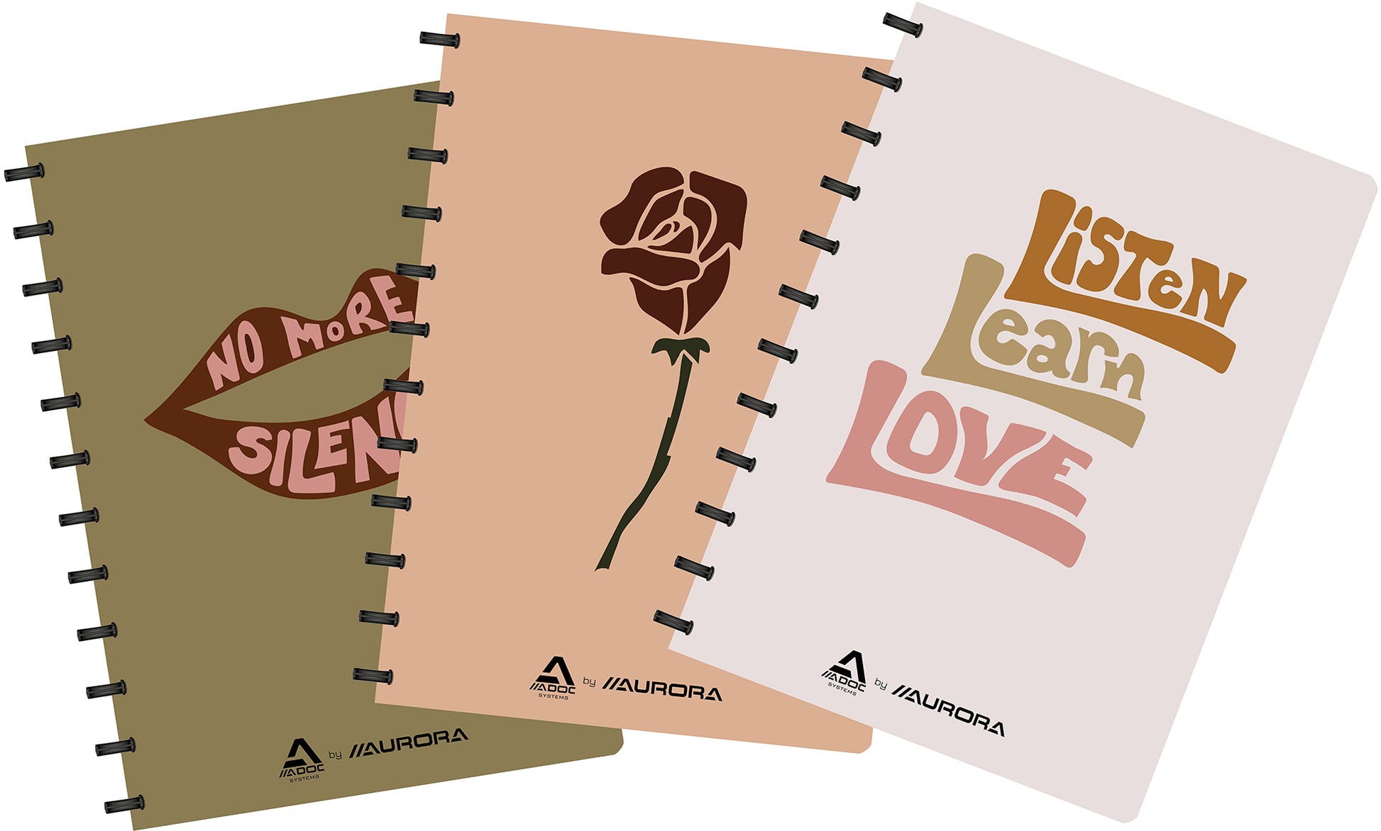 Adoc Ringbuch – A4 – Kariert – 144 Seiten, Mehrfarbig