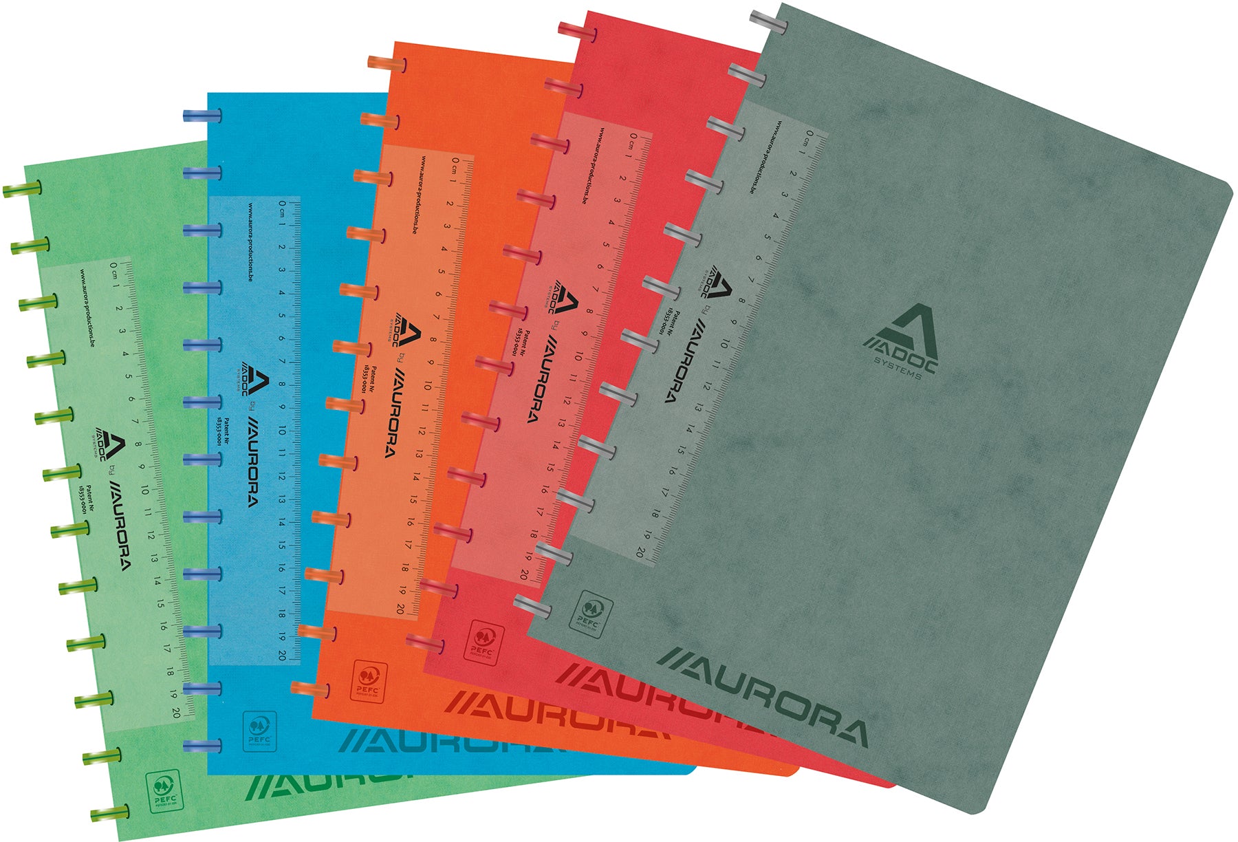 Adoc Ringbuch – A4 – 144 Seiten – 90 g/m², herausnehmbare Seiten, Leinenstrukturumschlag, mehrfarbig, PEFC