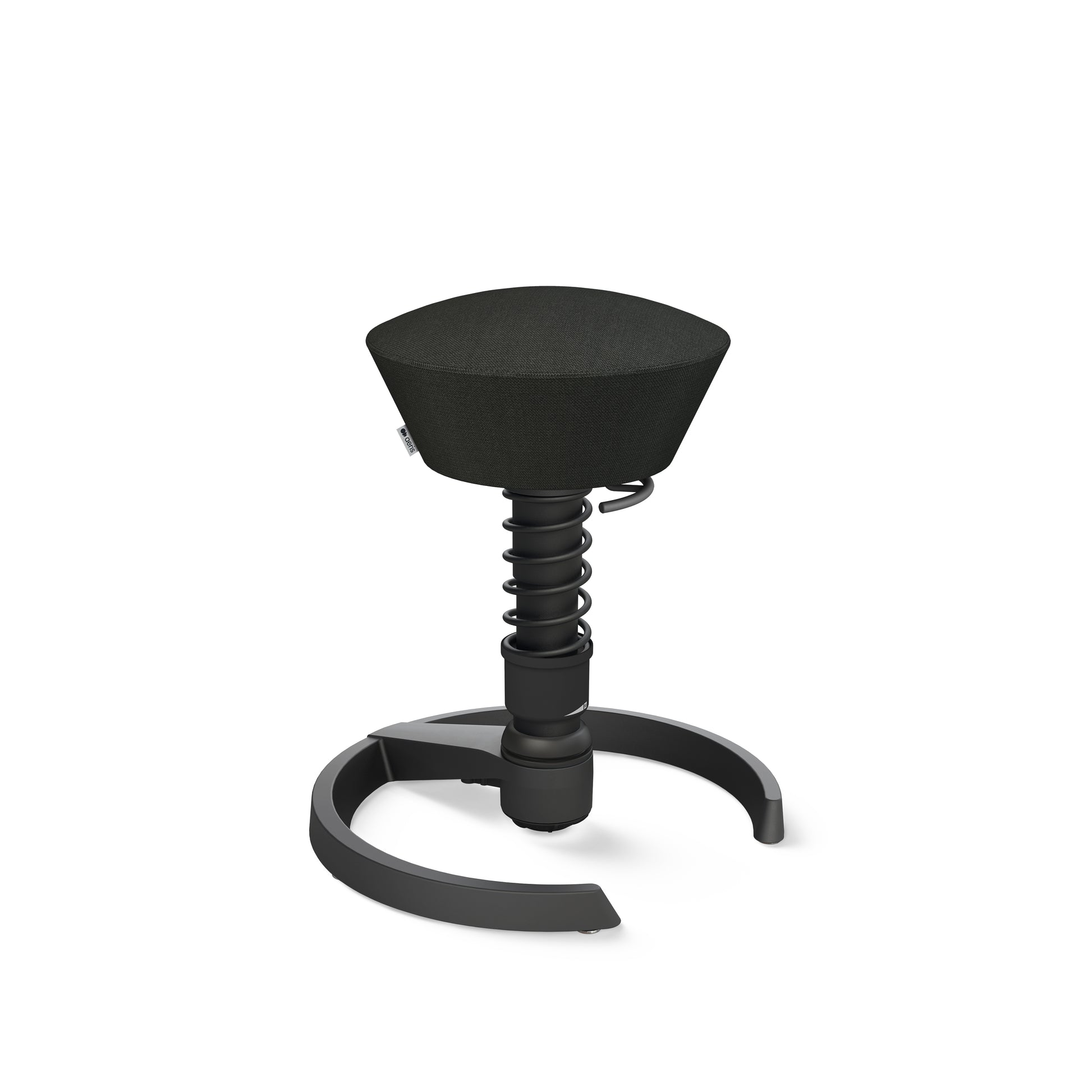 Aeris Swopper 101STBKBK Stehhocker – Schwarz, 3D-Aktiv-Sitz, mit Gleitern