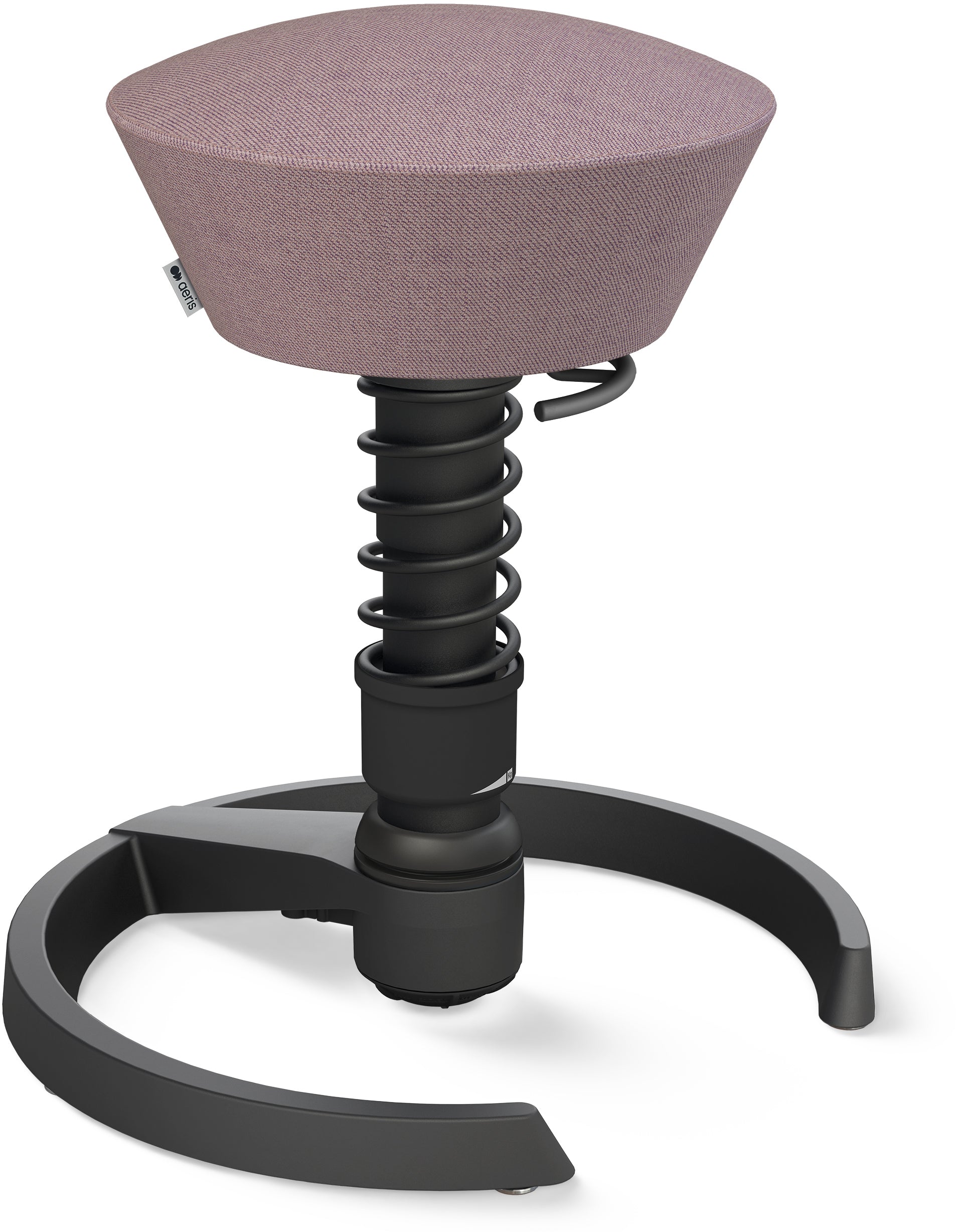 Aeris Swopper Stehhocker – Schwarz/Violett, 3D-Aktiv-Sitz, mit Gleitern