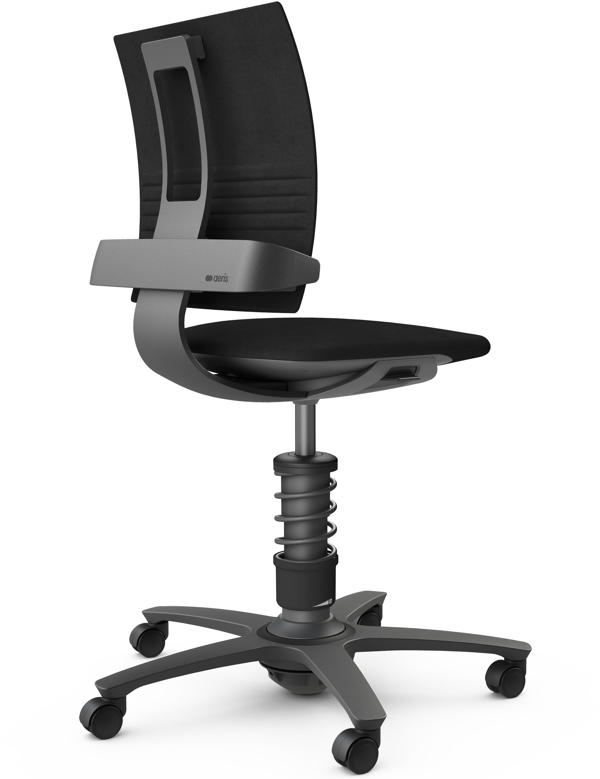 Aeris 3Dee Bürostuhl – Mikrofaser – Schwarz, 3D-Aktiv-Sitz, mit Lendenstütze