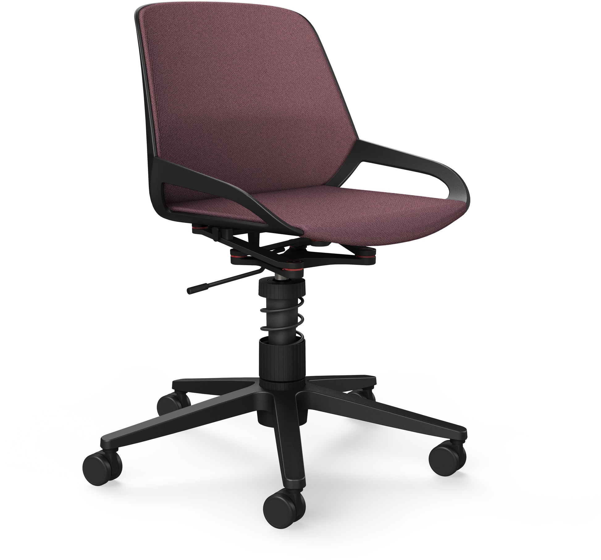 Aeris Numo Task 962WRSTBK Bürostuhl – Polsterrücken – Violett/Schwarz, 3D-Aktiv-Sitz