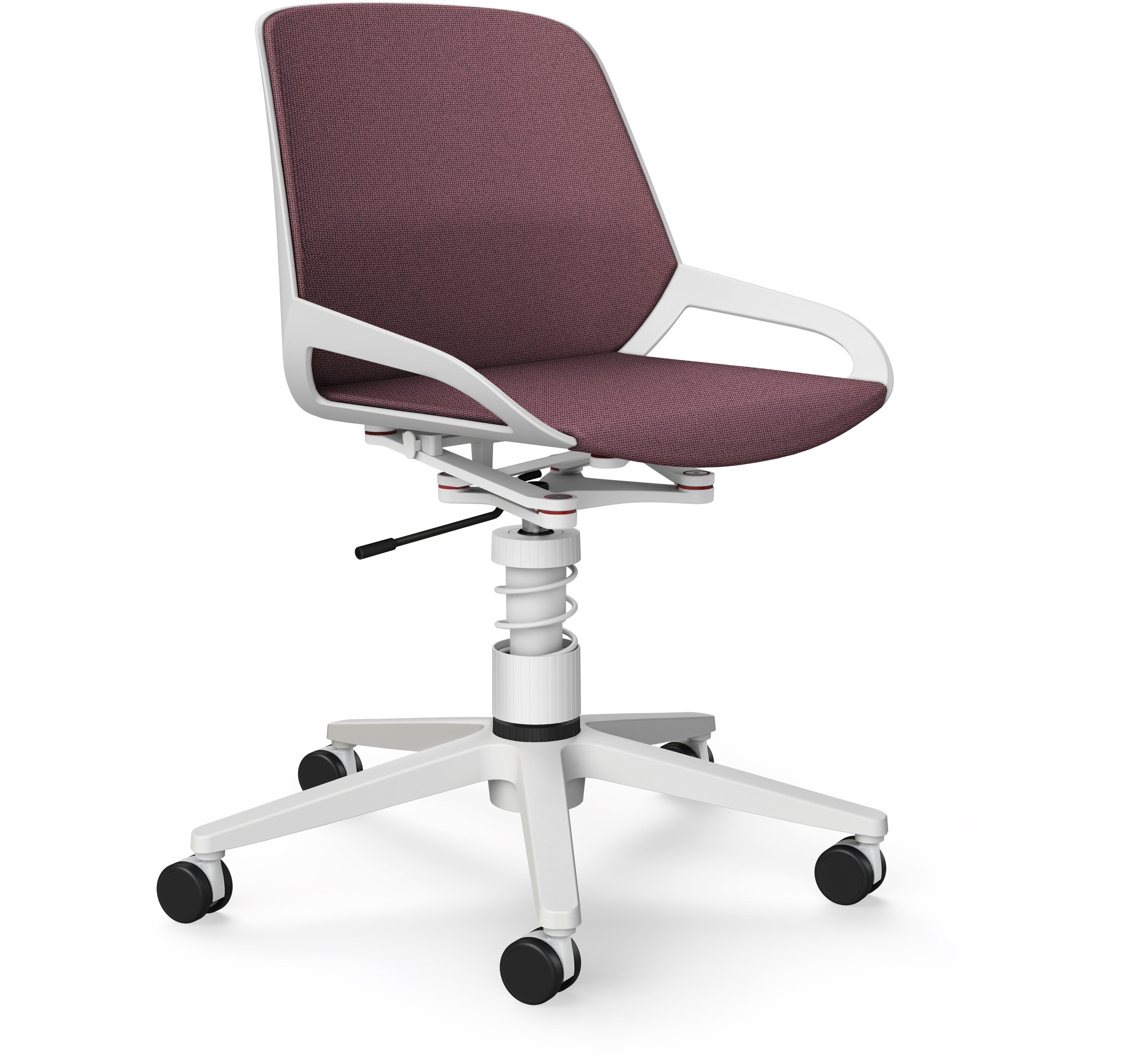 Aeris Numo Task 962WRSTWH Bürostuhl – Polsterrücken – Violett/Weiss, mit SAM-Kinematik