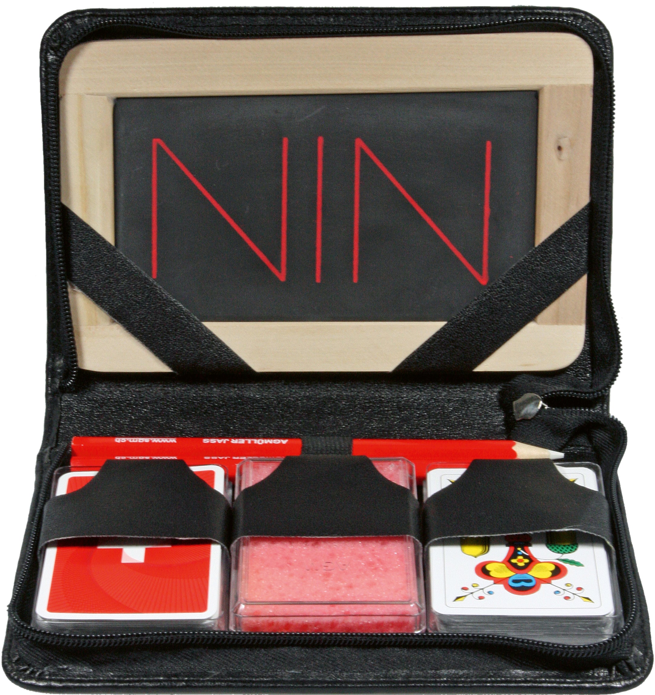 Agmüller Jasskarten-Set Etui Schwarz – Kartenspiel