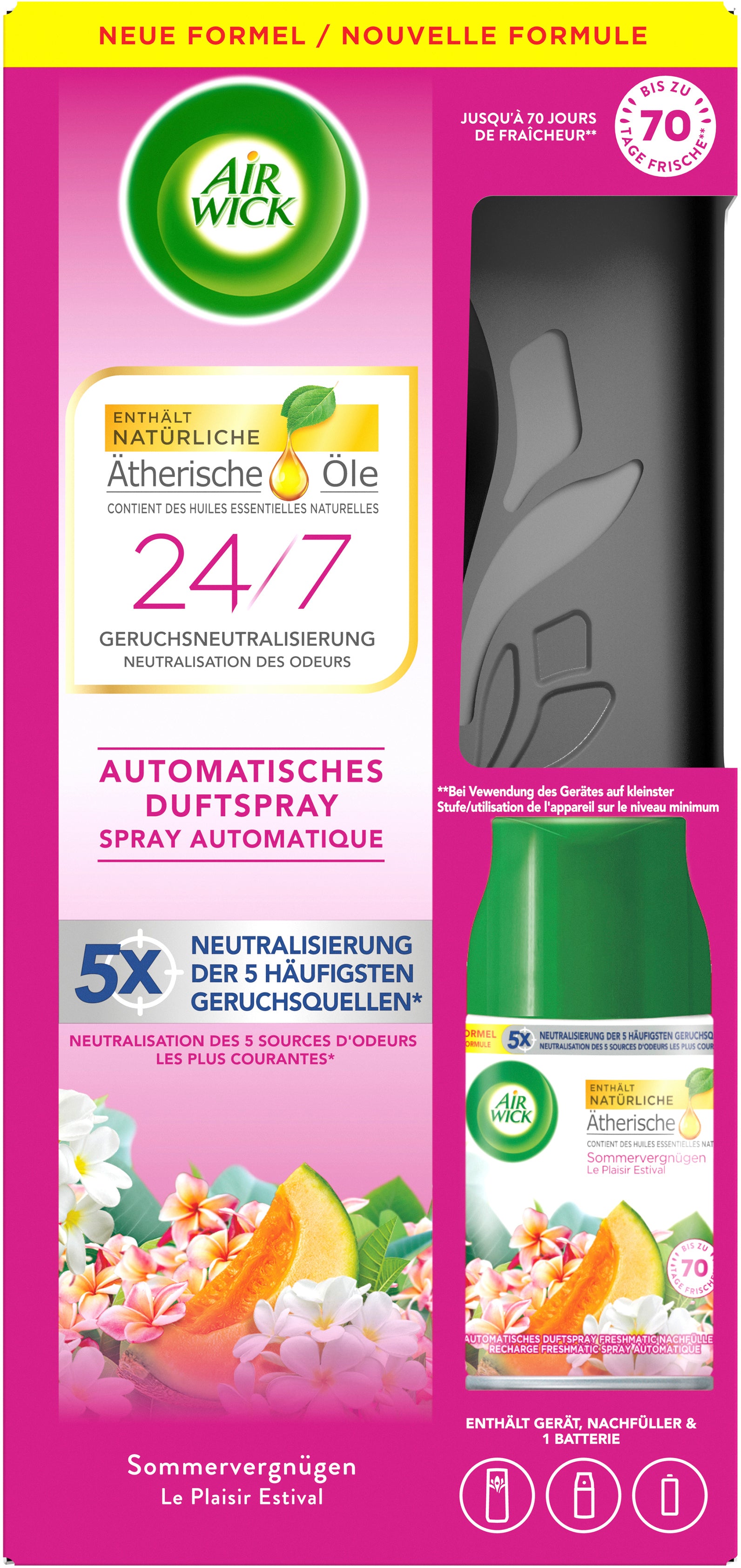 Air Wick Freshmatic Set Sommervergnügen – Raumspray, 250 ml