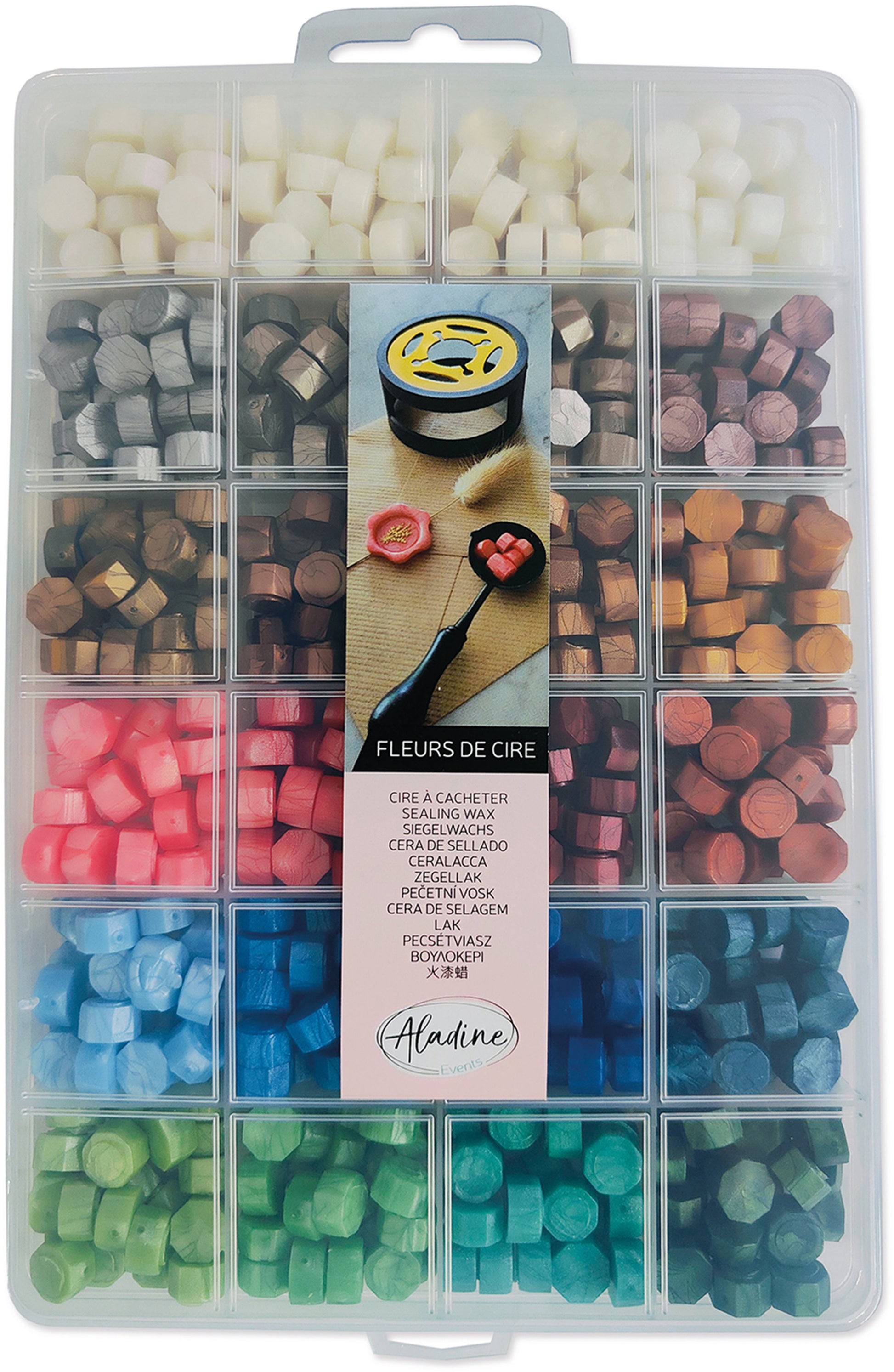Aladine Wachsbox, 24 Farben, 13,5 cm × 20,0 cm × 2,2 cm
