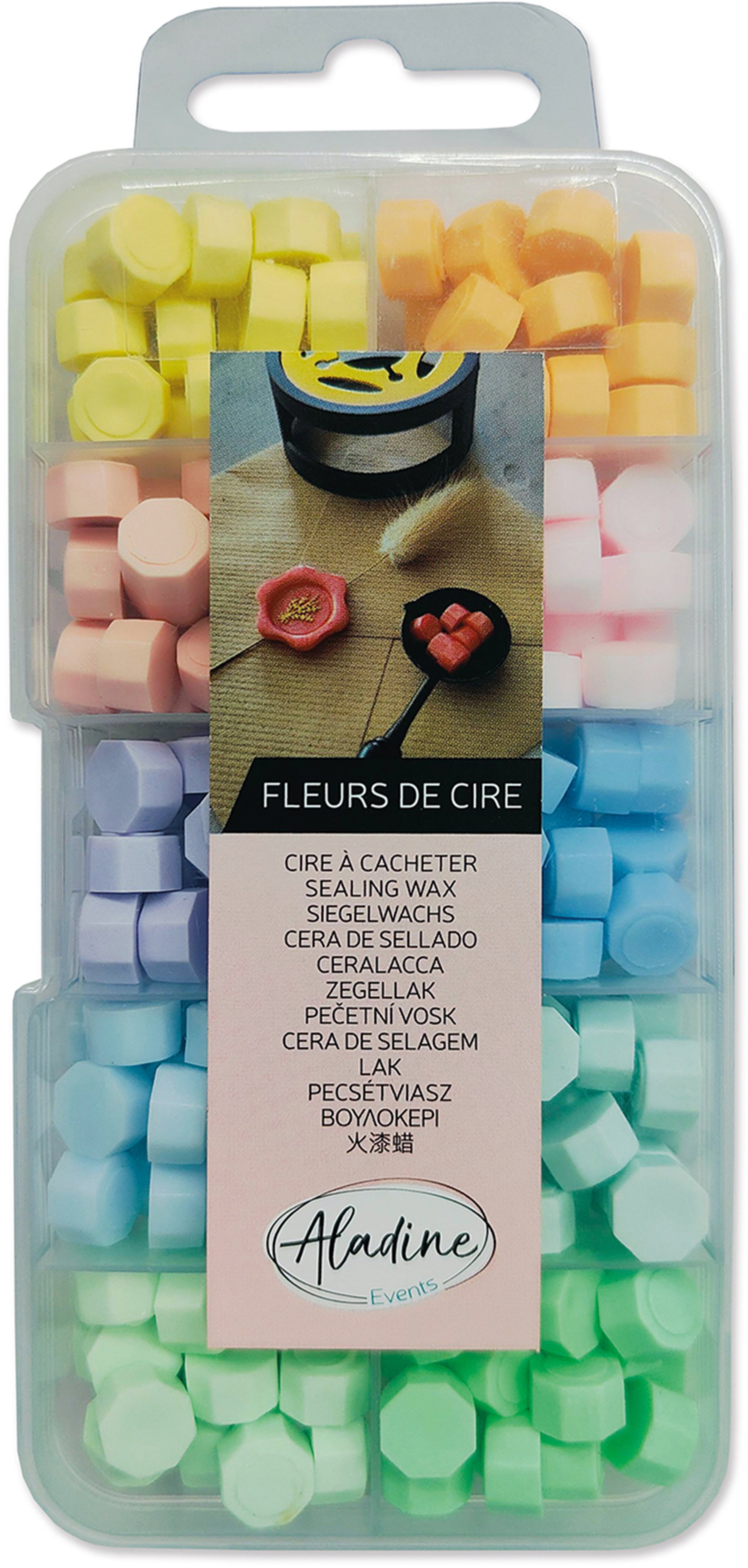 Aladine Wachsbox, Pastellfarben, 6,6 × 2,5 × 13 cm, 95 g, 10 Stk., 72498