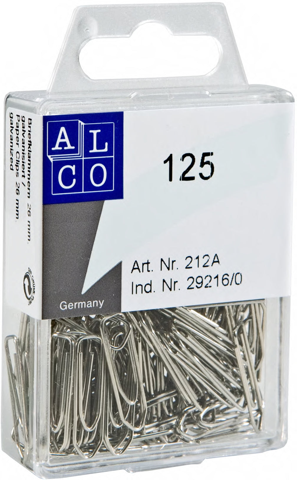 Alco Büroklammern 76 mm – verzinkt – 125 Stk.