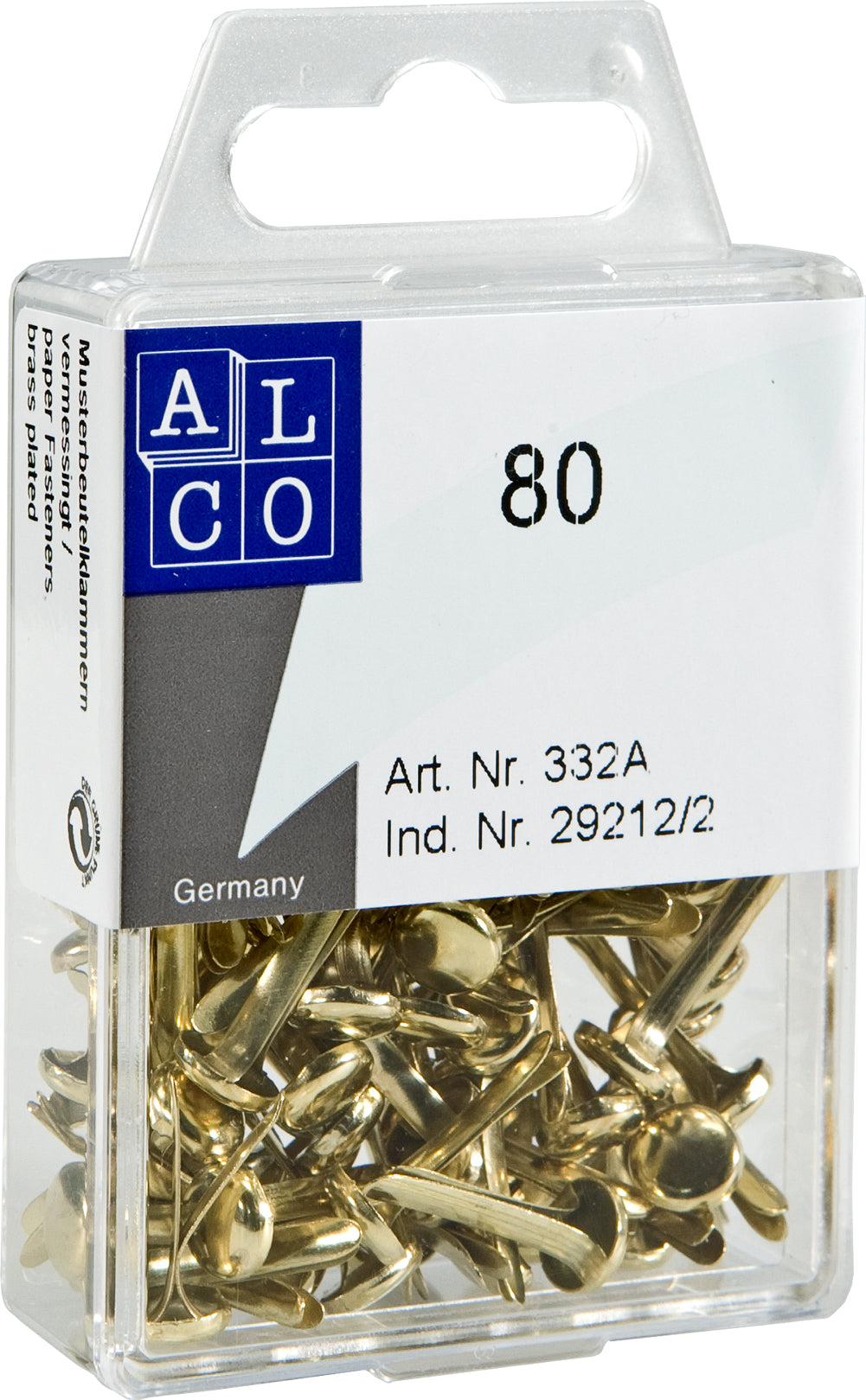 Alco Heftklammern – 3/17, 332A, Messing