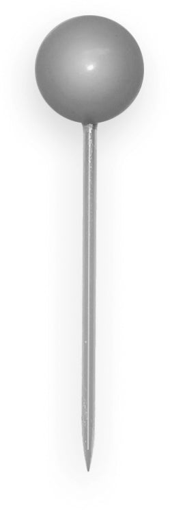 Alco Landkartennadel 61×37×16 mm, Stahl, Kunststoffkopf, grau – 100 Stk.