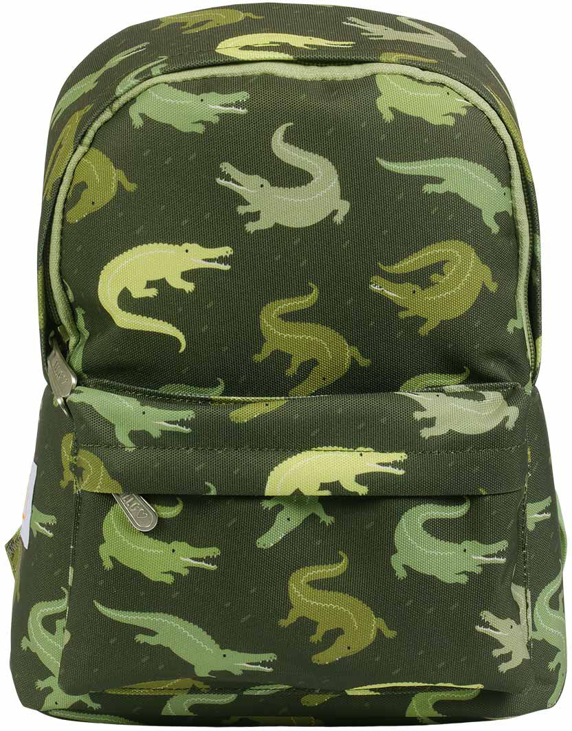 ALLC Kindergartenrucksack Krokodil BPCRGR70 – 7 l, mit Vordertasche, Polyester