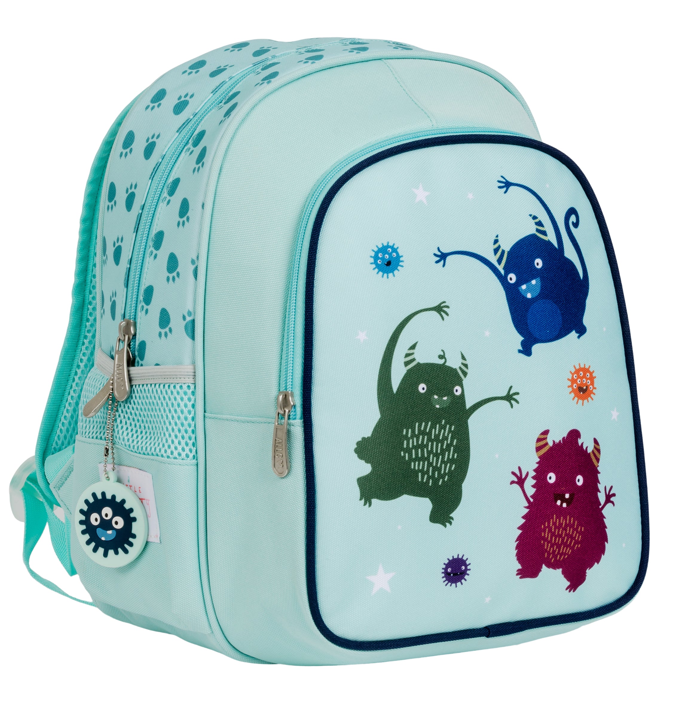ALLC Kindergartenrucksack Monster BPMOBU36 – 13 l, mit Isofach, Polyester – Hellblau, 270 × 320 × 190 mm