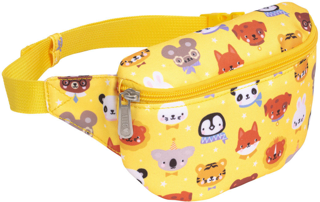 ALLC Kids Animal Friend BUAFYE02 – Umhängetasche, 1,4 l, Polyester, Gelb, Motiv Tierfreunde, 13 × 2 × 20 cm