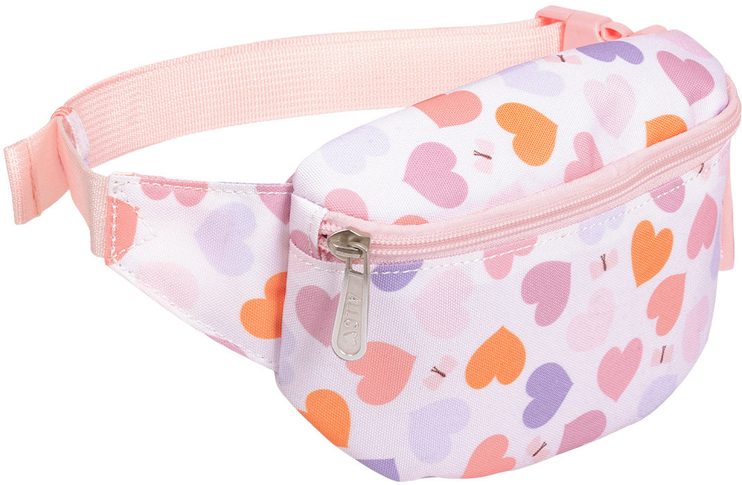 Allc BUHEMU09 – Umhängetasche, 1,4 l, Polyester, Motiv Herzen, 23 × 13 × 5 cm