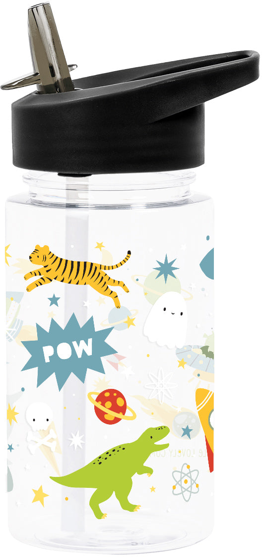 ALLC Isolierflasche 450 ml – doppelwandig, Edelstahl, mit Strohhalm