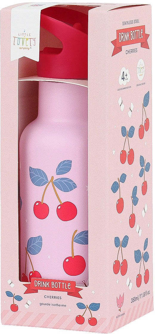 Allc DBSSCH88 Isolierflasche 350 ml – Doppelwandig, Edelstahl, mit Strohhalm