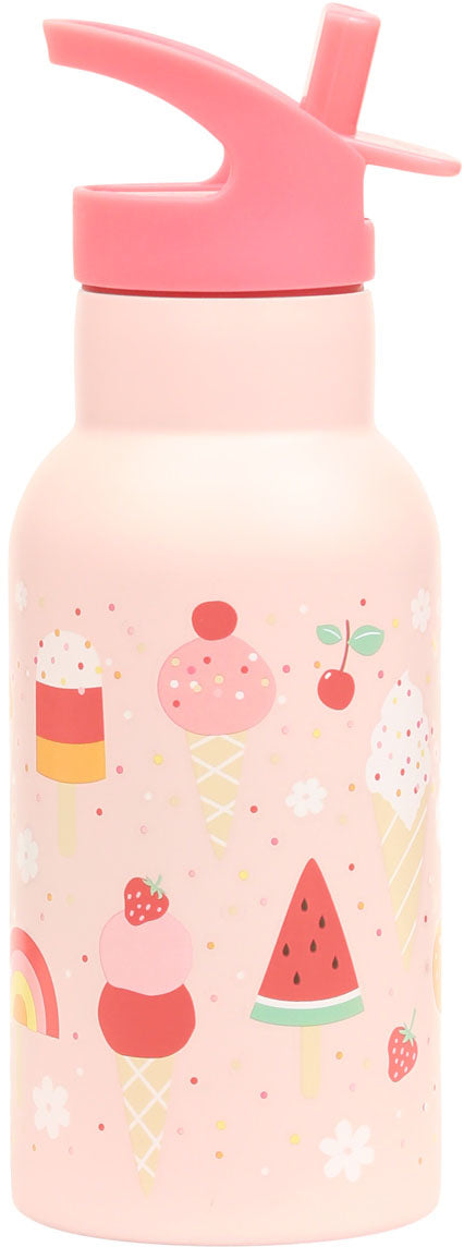 Allc Ice Cream DBSSIC70 Isolierflasche – doppelwandig, Edelstahl, mit Strohhalm