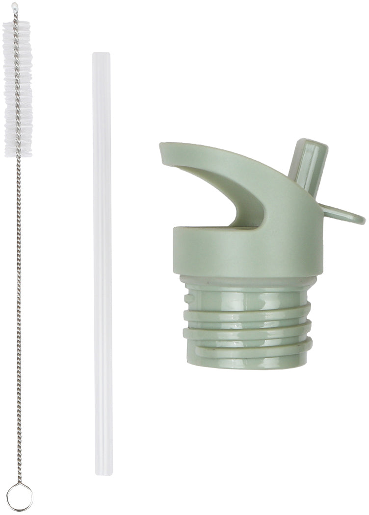 Allc A Little Lovely Company Ersatz-Set für 350 ml Trinkflasche – Deckel, Strohhalm, Bürste