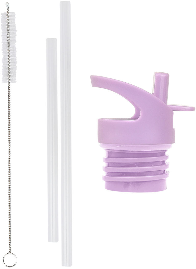 Allc Set für A Little Lovely 350 ml Trinkflasche – Deckel, Strohhalm, Bürste