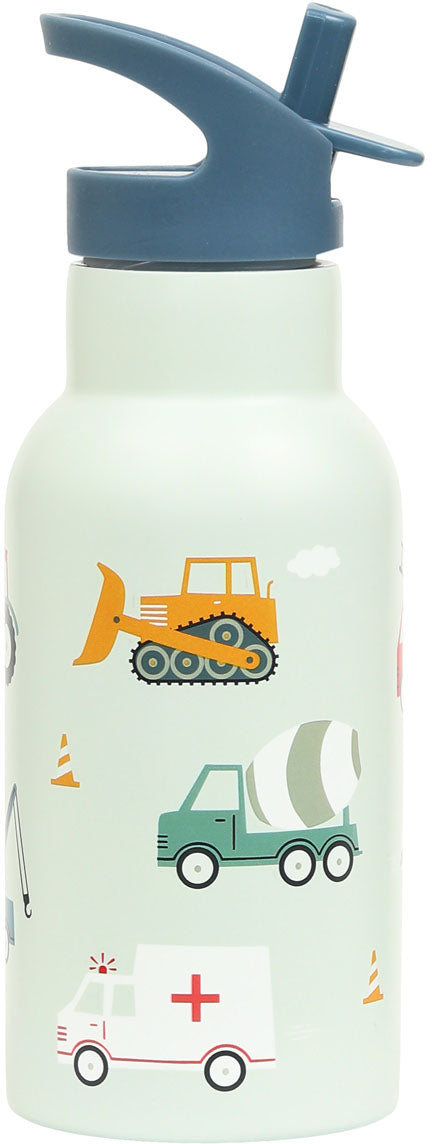 ALLC Vehicles DBSSVE67 Isolierflasche 7,3×20 cm – Doppelwandig, Edelstahl, mit Strohhalm
