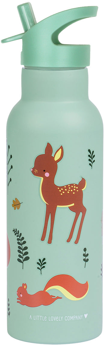 Allc XL Isolierflasche 500 ml – doppelwandig, Edelstahl, mit Strohhalm